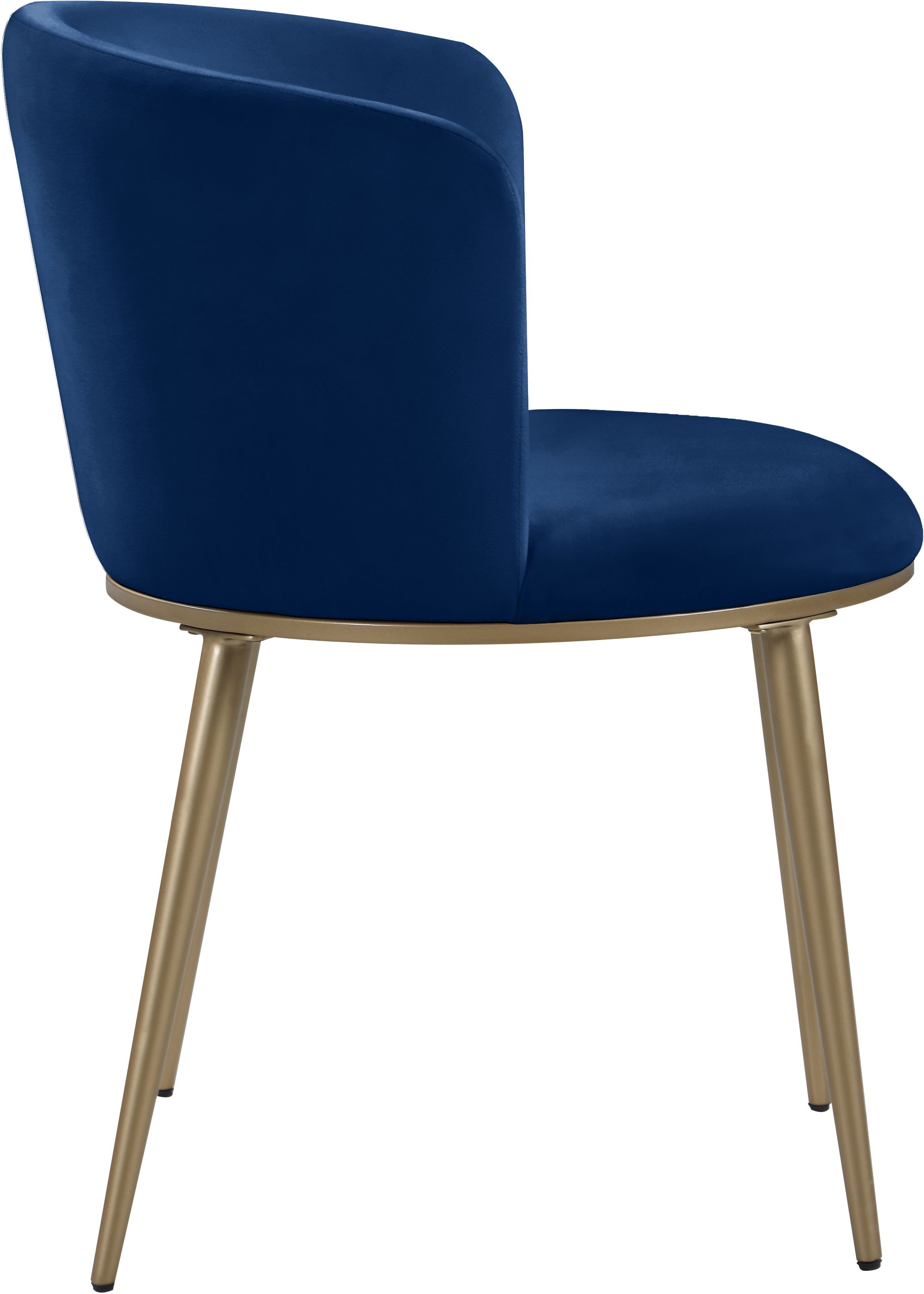 Skylar Velvet Dining Chair with Brushed Gold Iron Legs