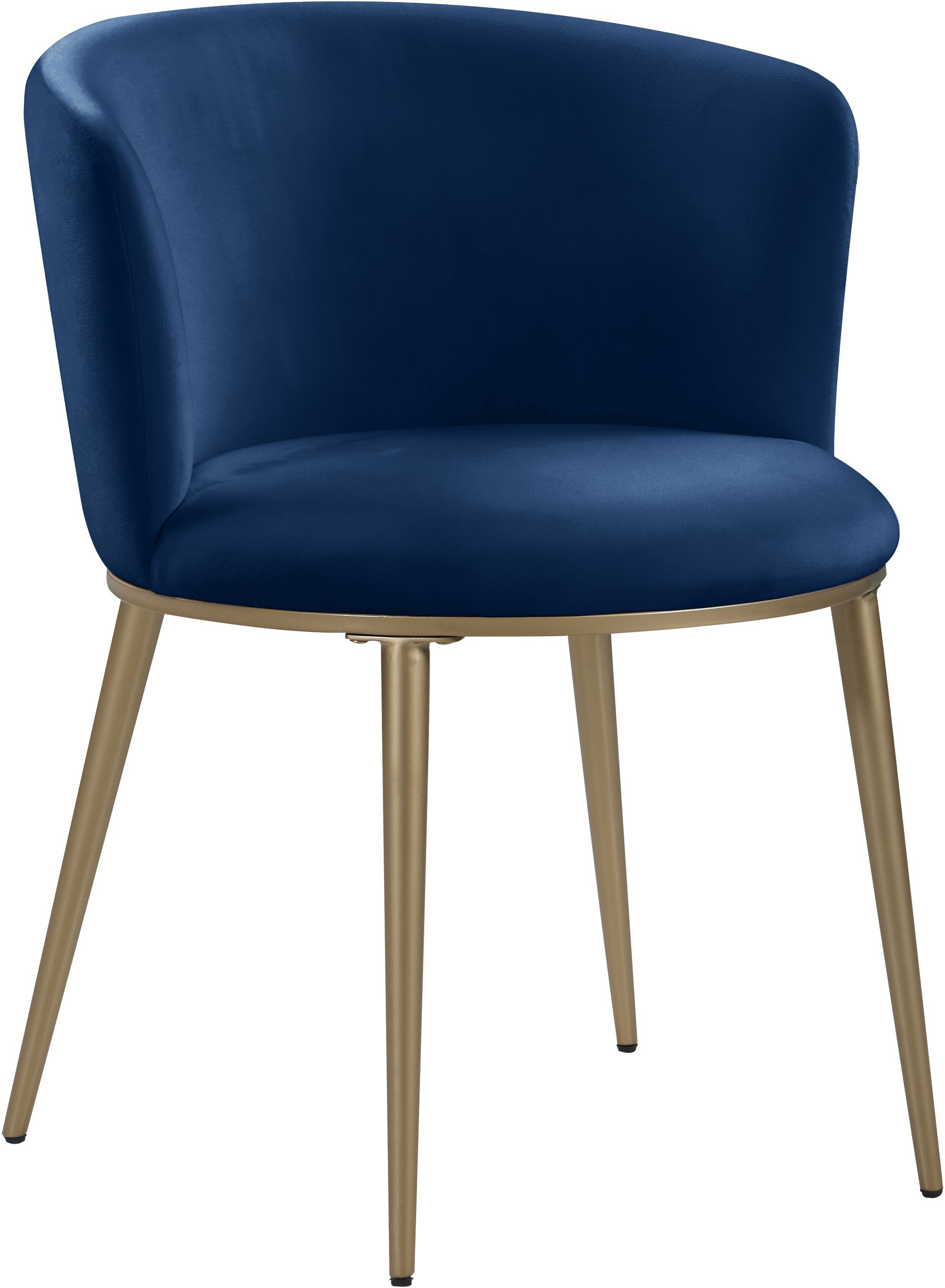 Skylar Velvet Dining Chair with Brushed Gold Iron Legs