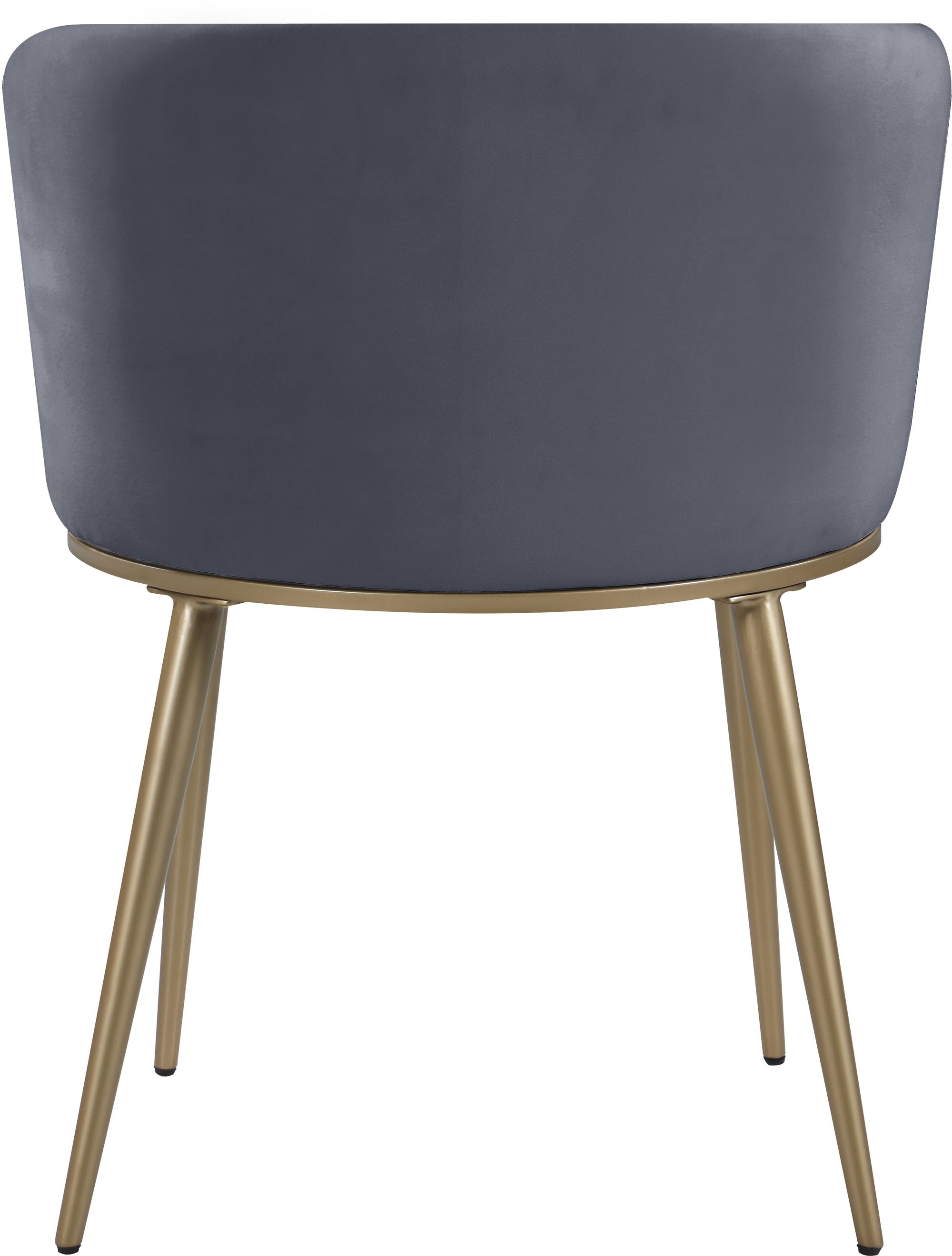 Skylar Velvet Dining Chair with Brushed Gold Iron Legs