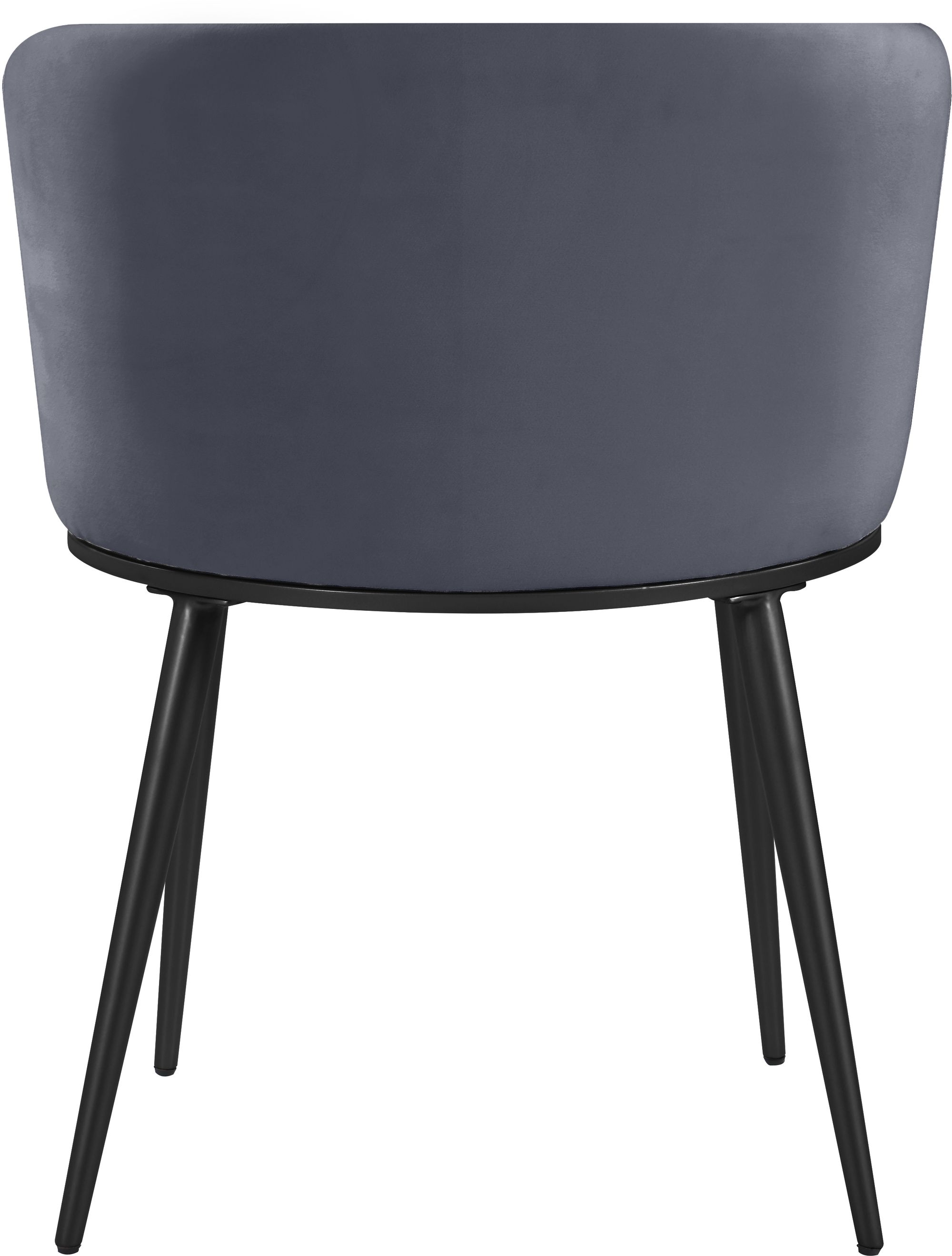 Skylar Velvet Dining Chair with Matte Black Iron Legs