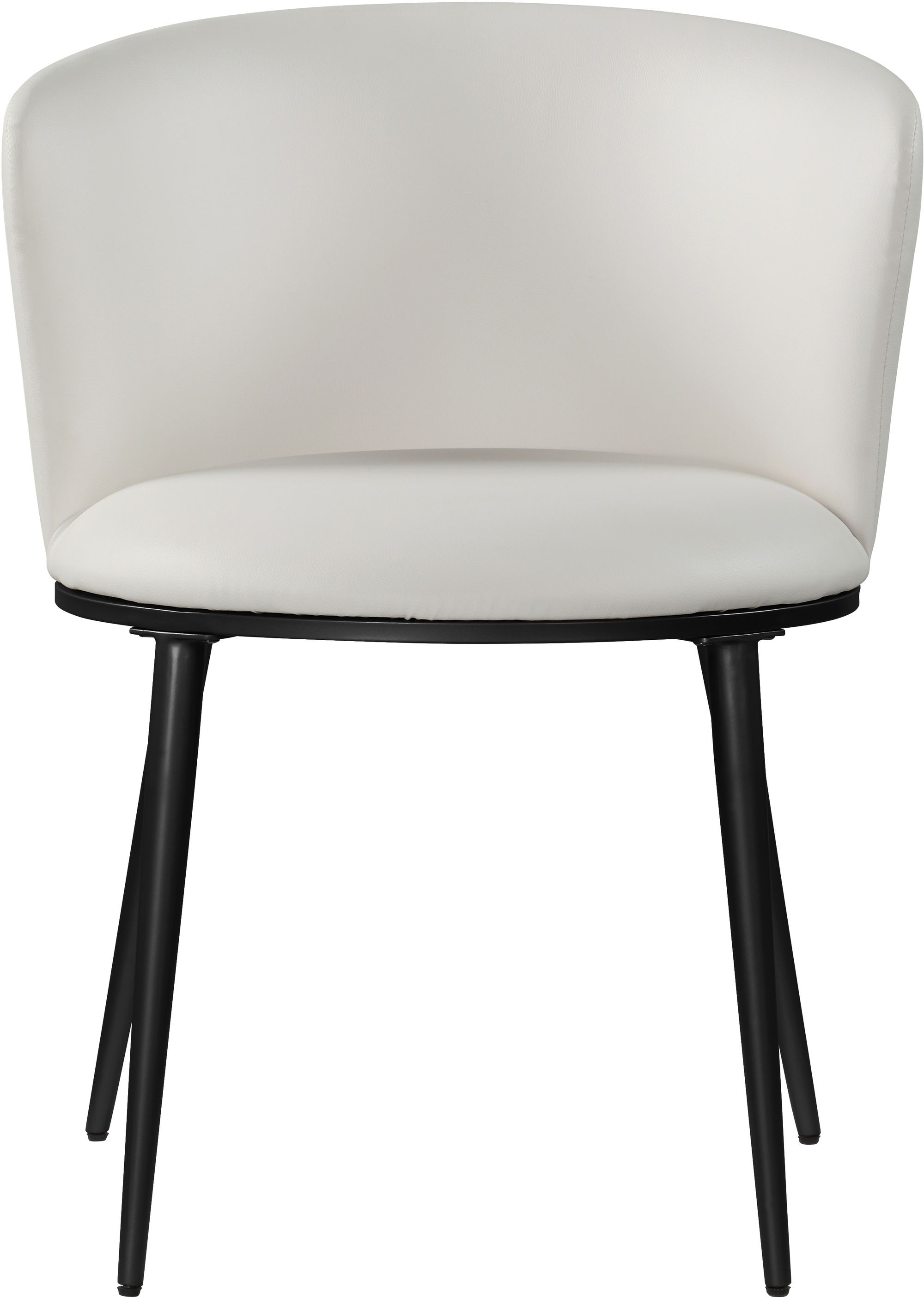 Skylar Faux Leather Dining Chair with Matte Black Iron Legs
