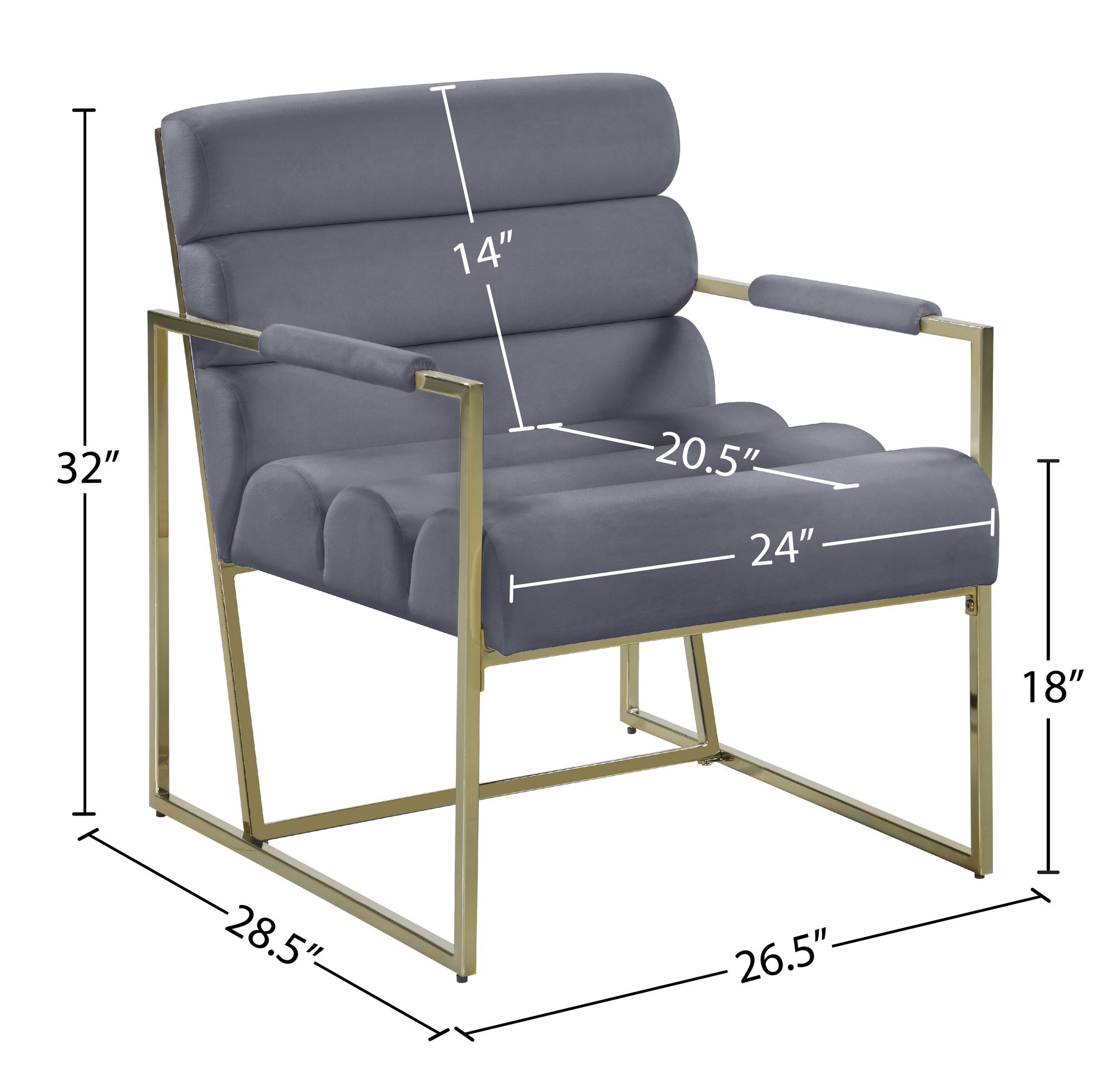 Wayne Velvet Accent Chair
