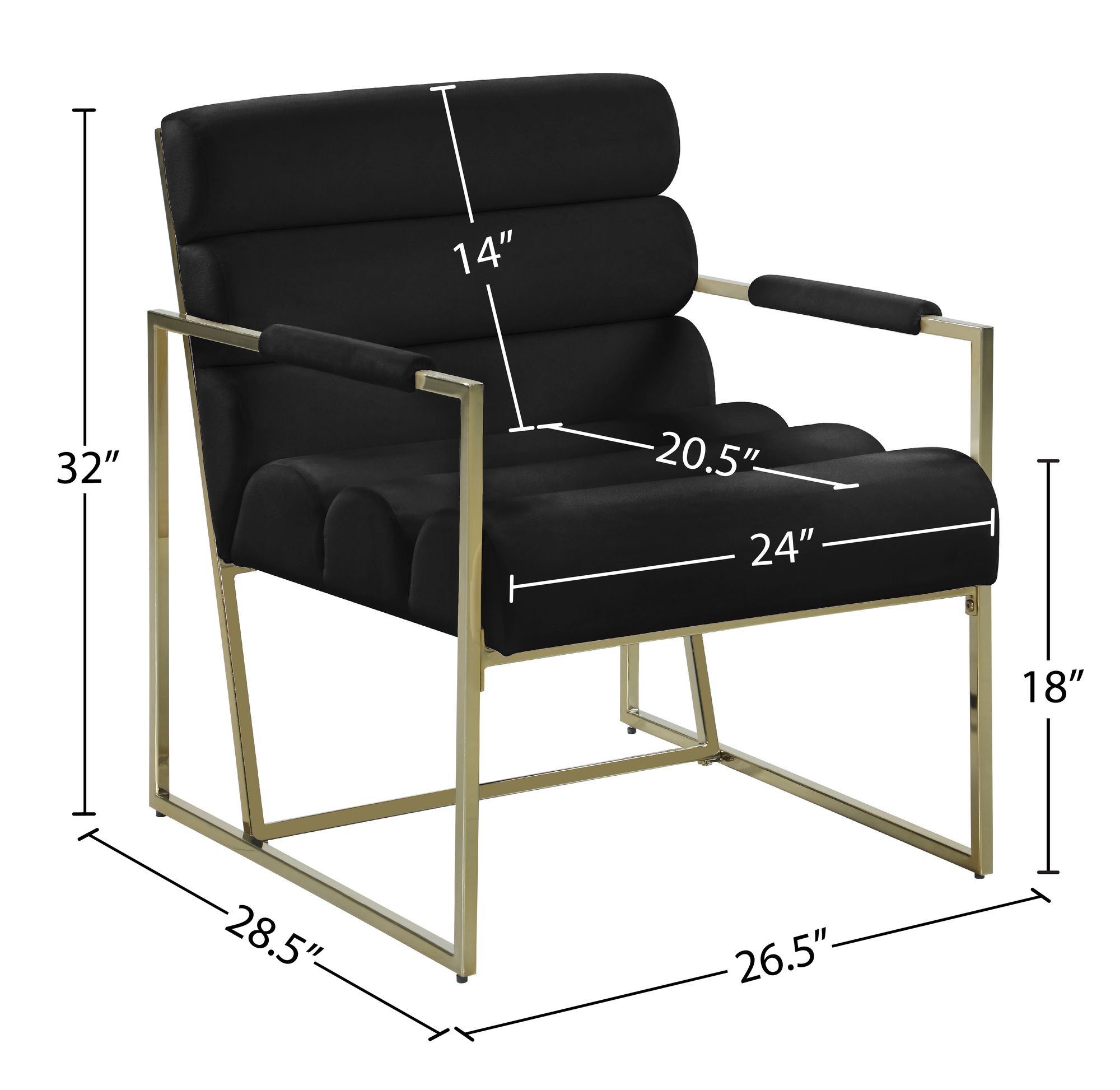 Wayne Velvet Accent Chair