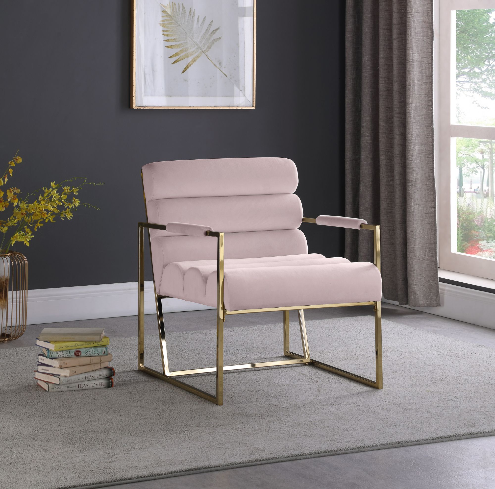 Wayne Velvet Accent Chair