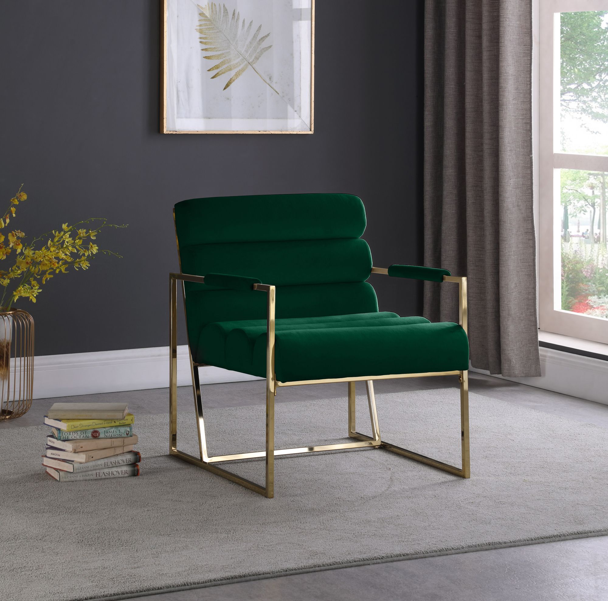Wayne Velvet Accent Chair