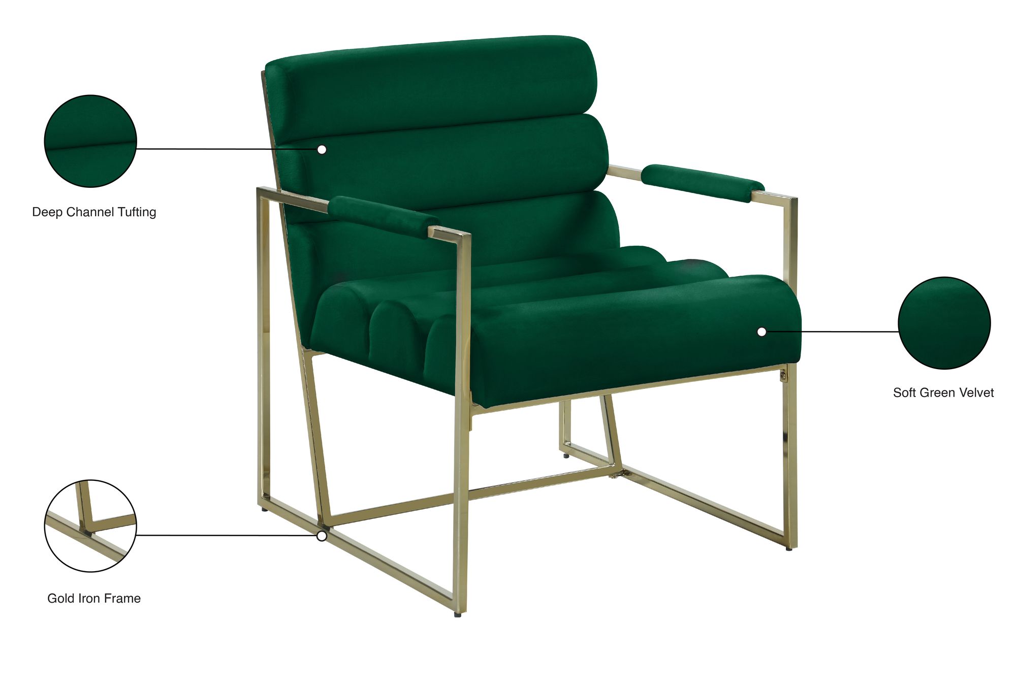 Wayne Velvet Accent Chair
