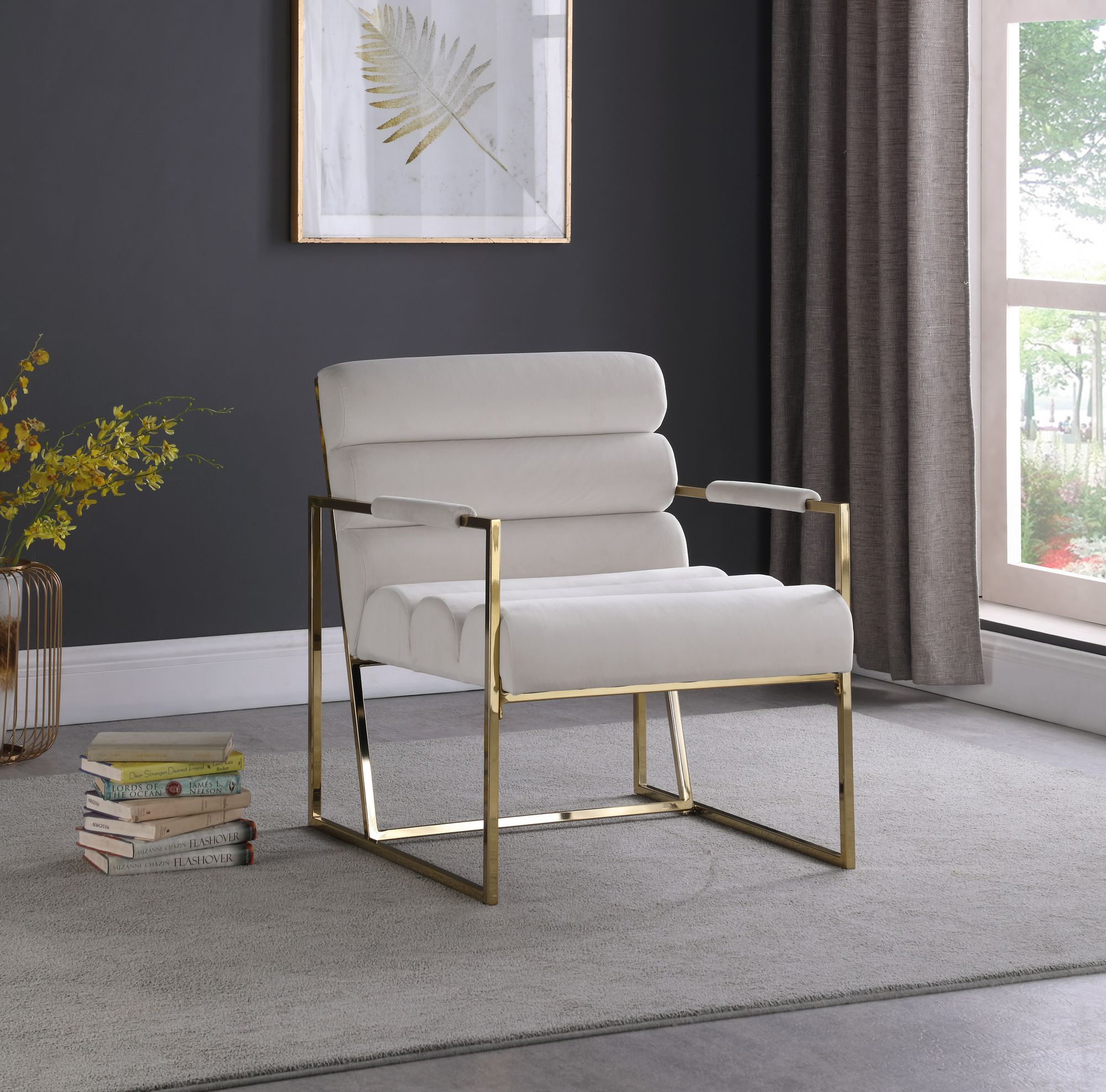 Wayne Velvet Accent Chair
