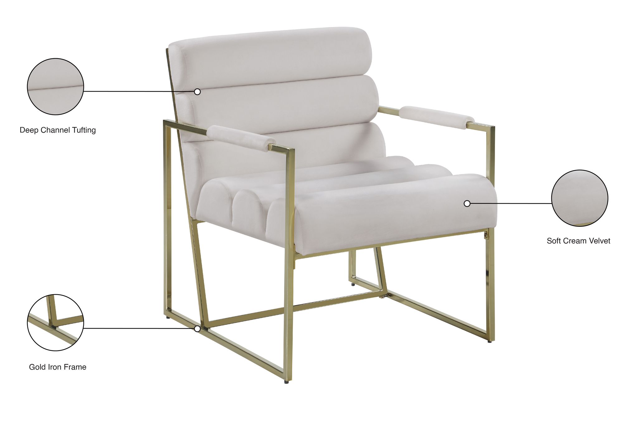 Wayne Velvet Accent Chair