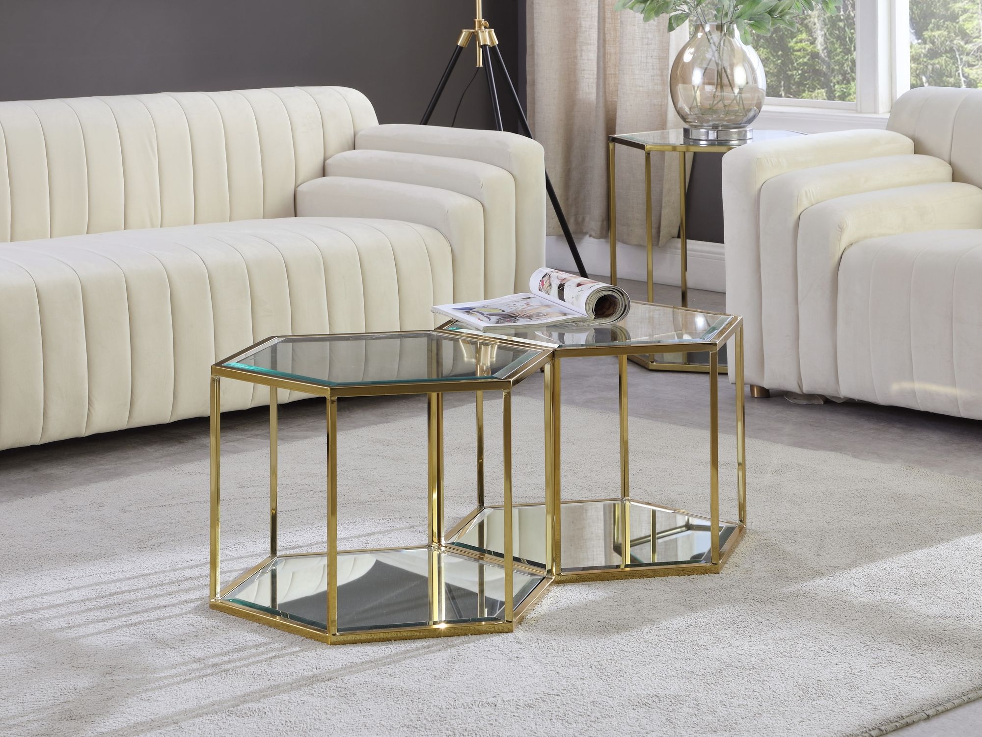 Sei 2-Piece Glass Coffee Table