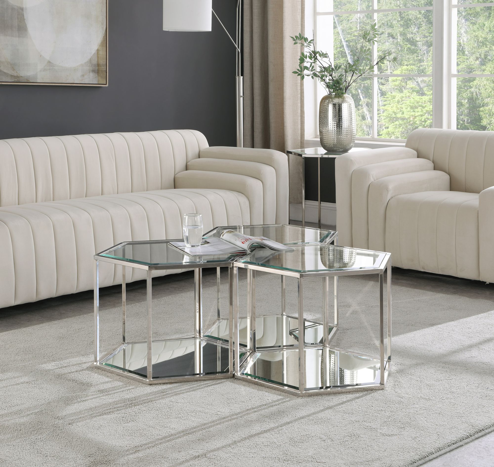 Sei 3-Piece Glass Coffee Table