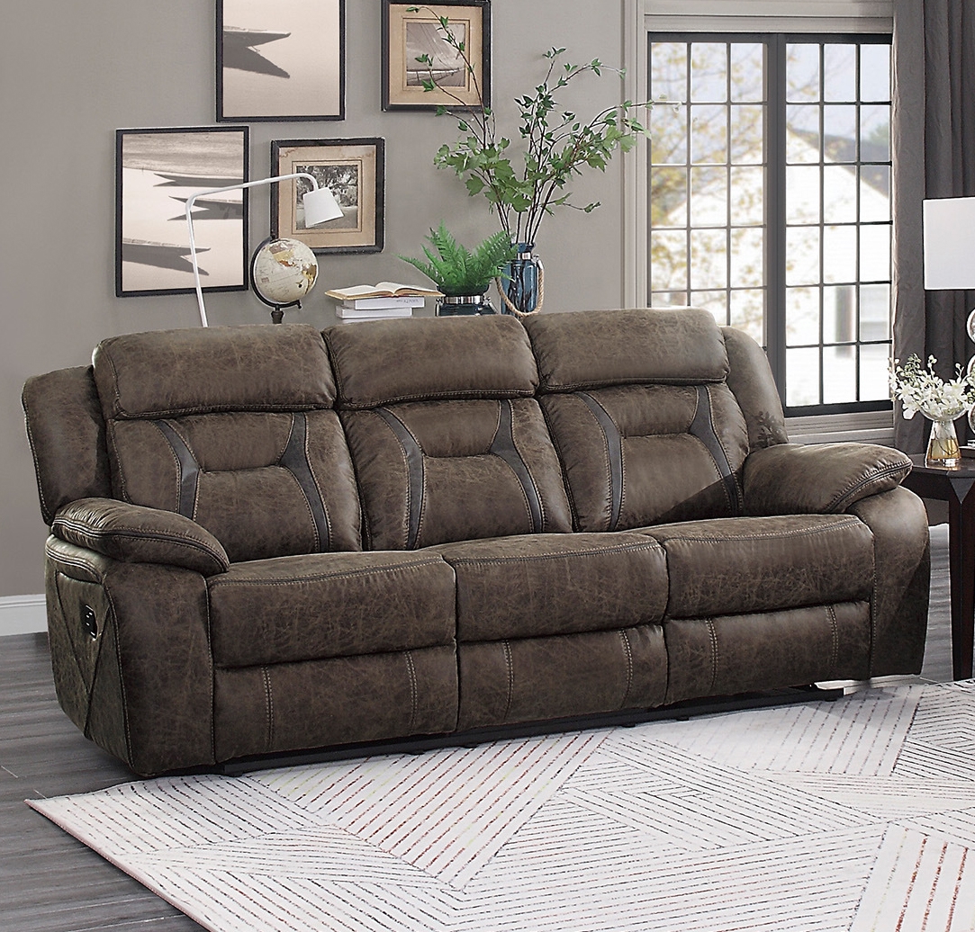 Madrona Hill Microfiber Double Reclining Sofa