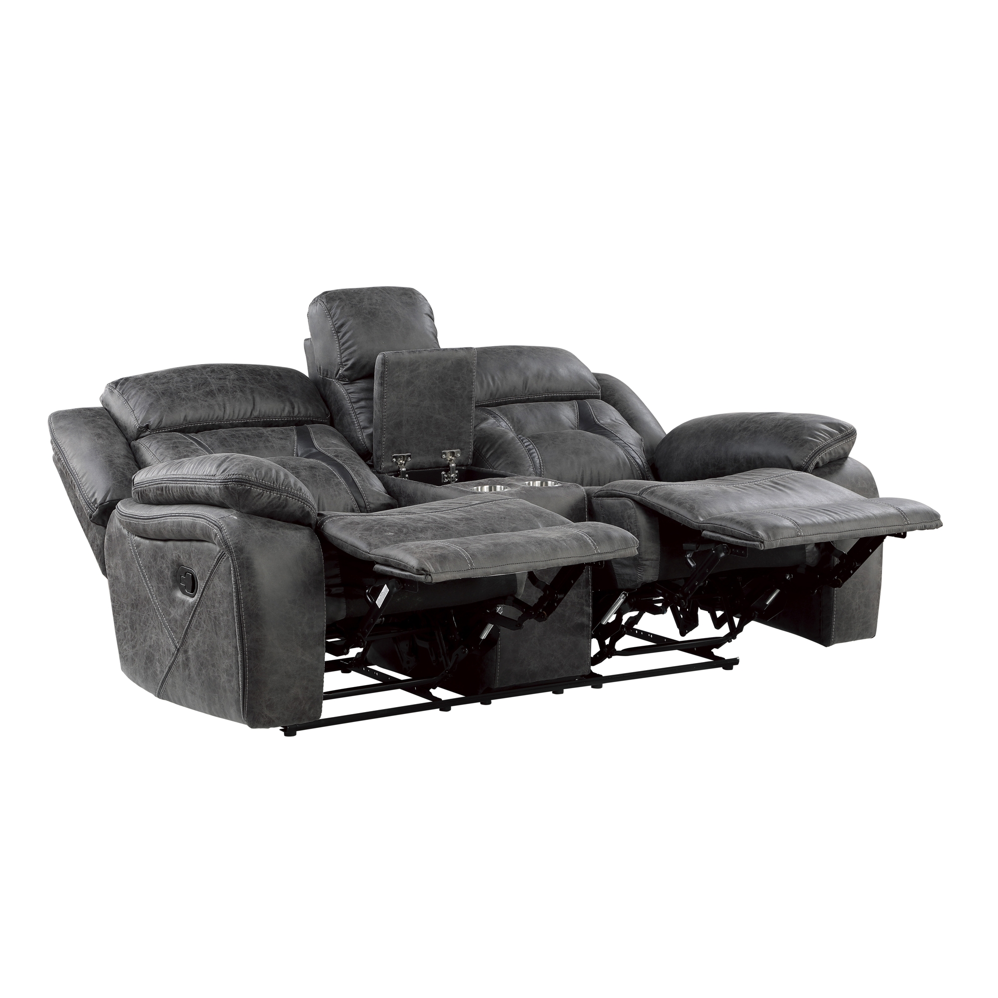 Madrona Hill Microfiber Double Reclining Loveseat