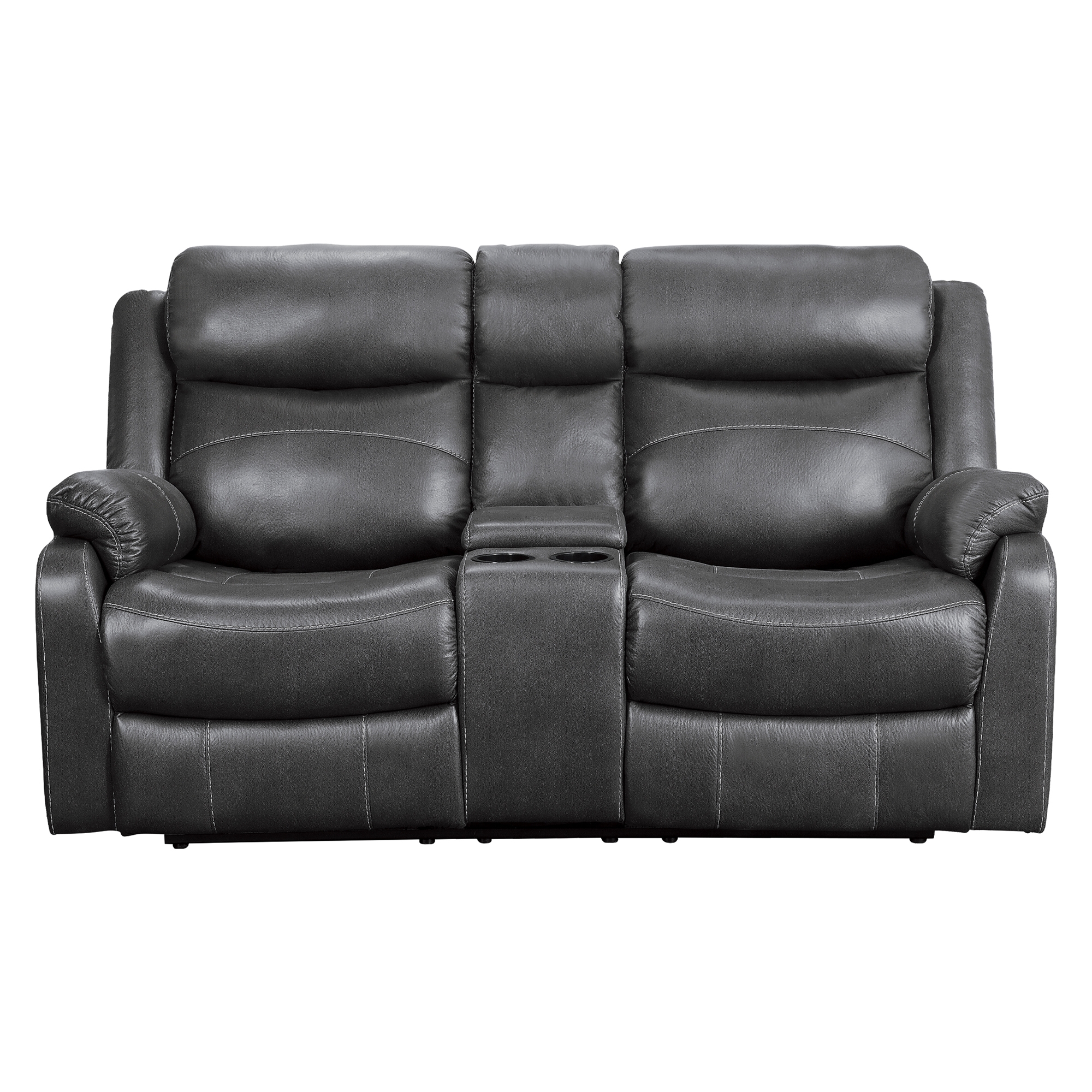 Yerba Microfiber Double Lay Flat Reclining Loveseat