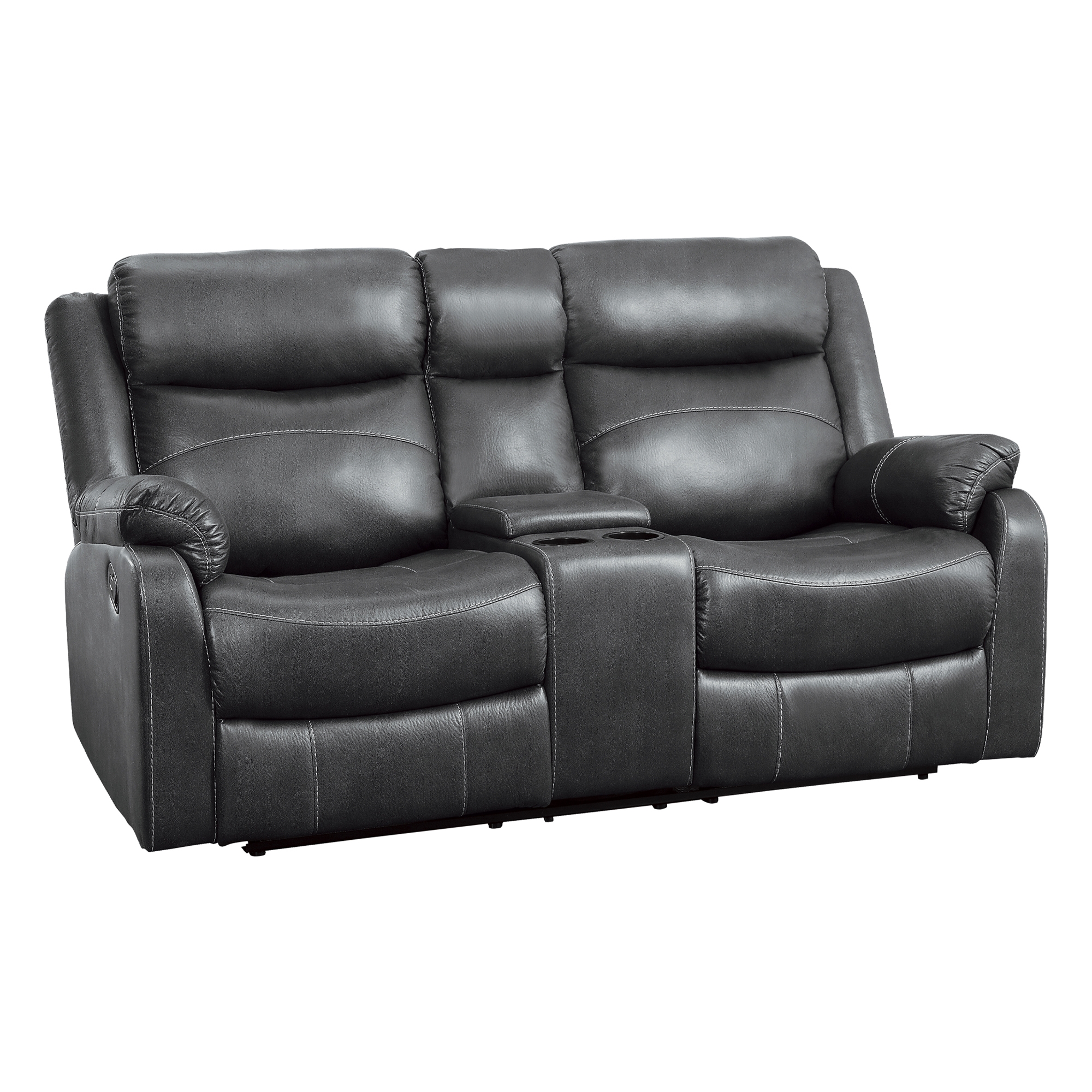 Yerba Microfiber Double Lay Flat Reclining Loveseat