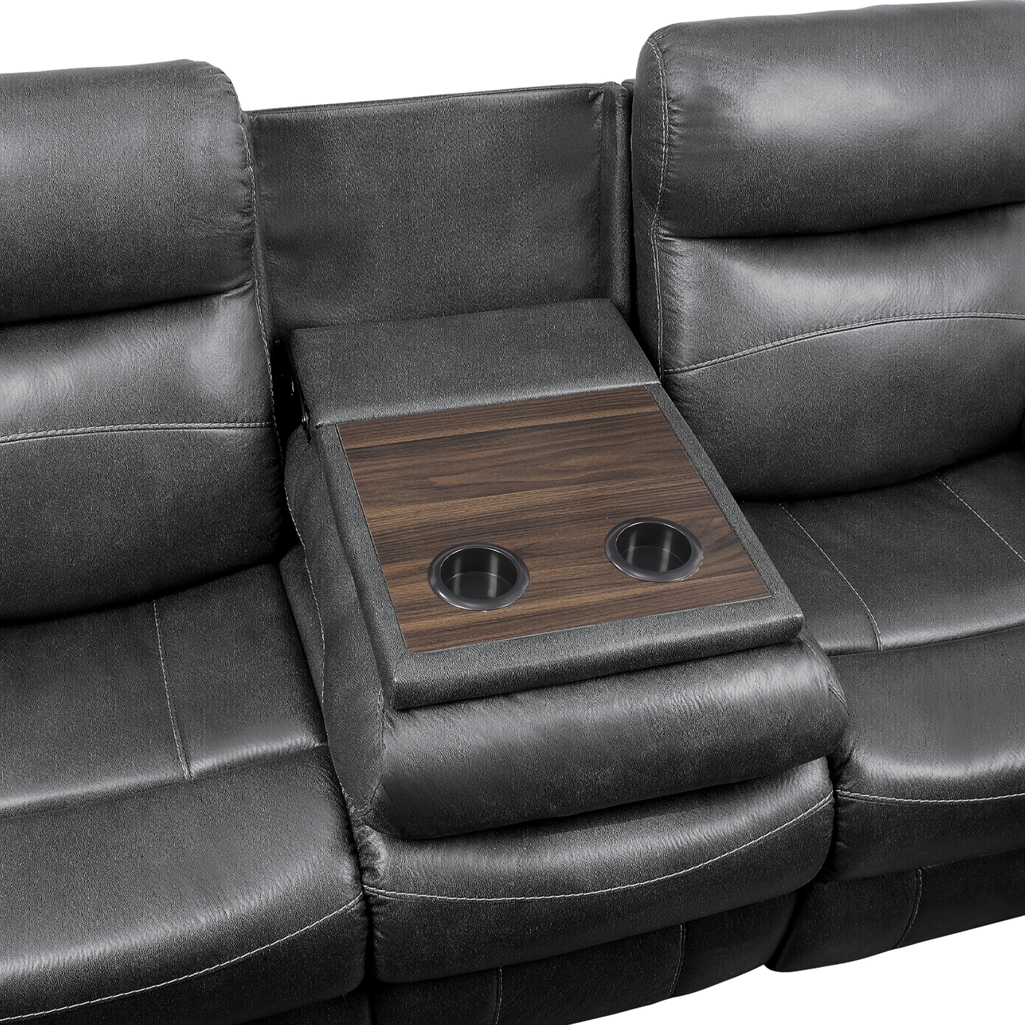 Yerba Microfiber Double Lay Flat Reclining Sofa