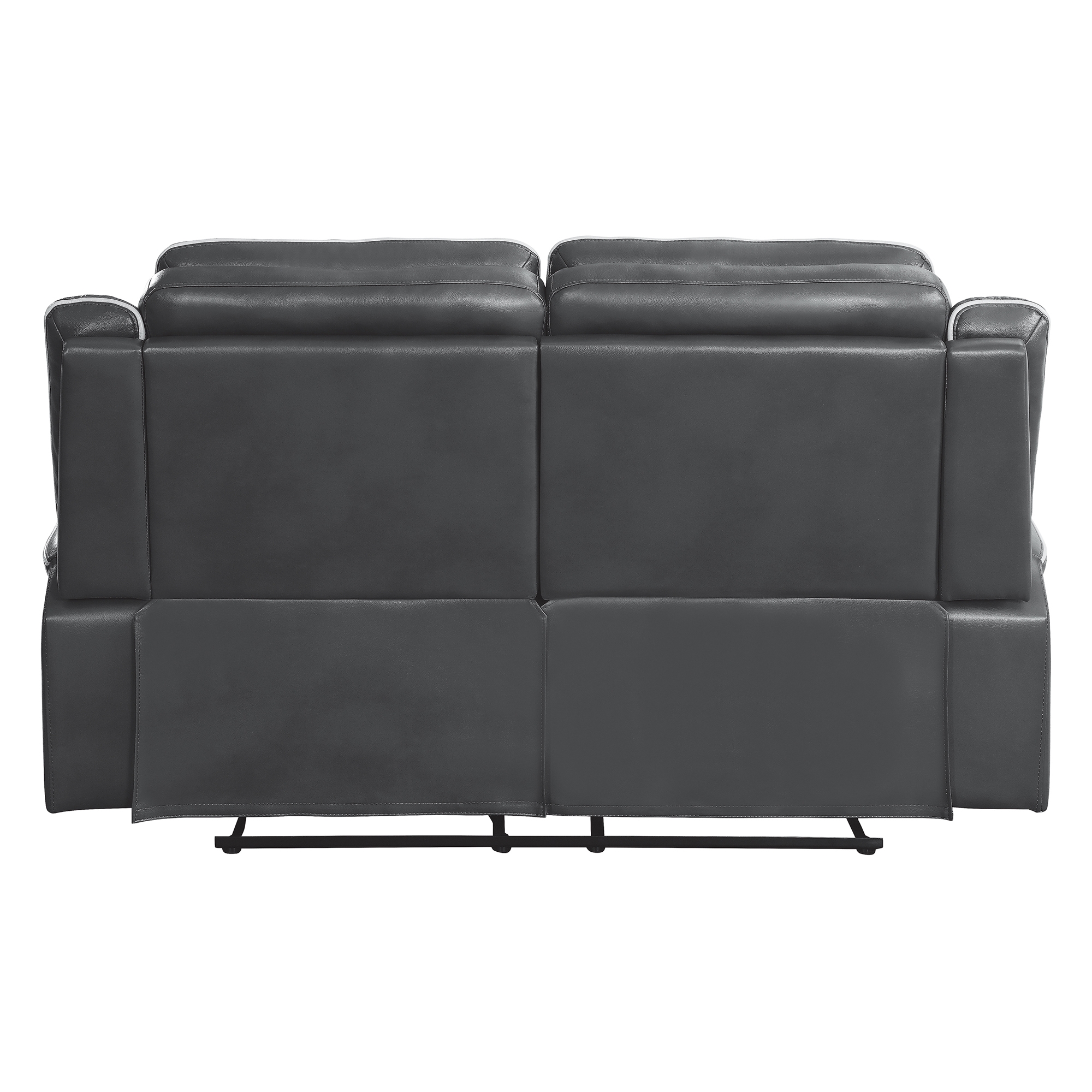 Darwan Leather Gel Match Double Lay Flat Reclining Loveseat