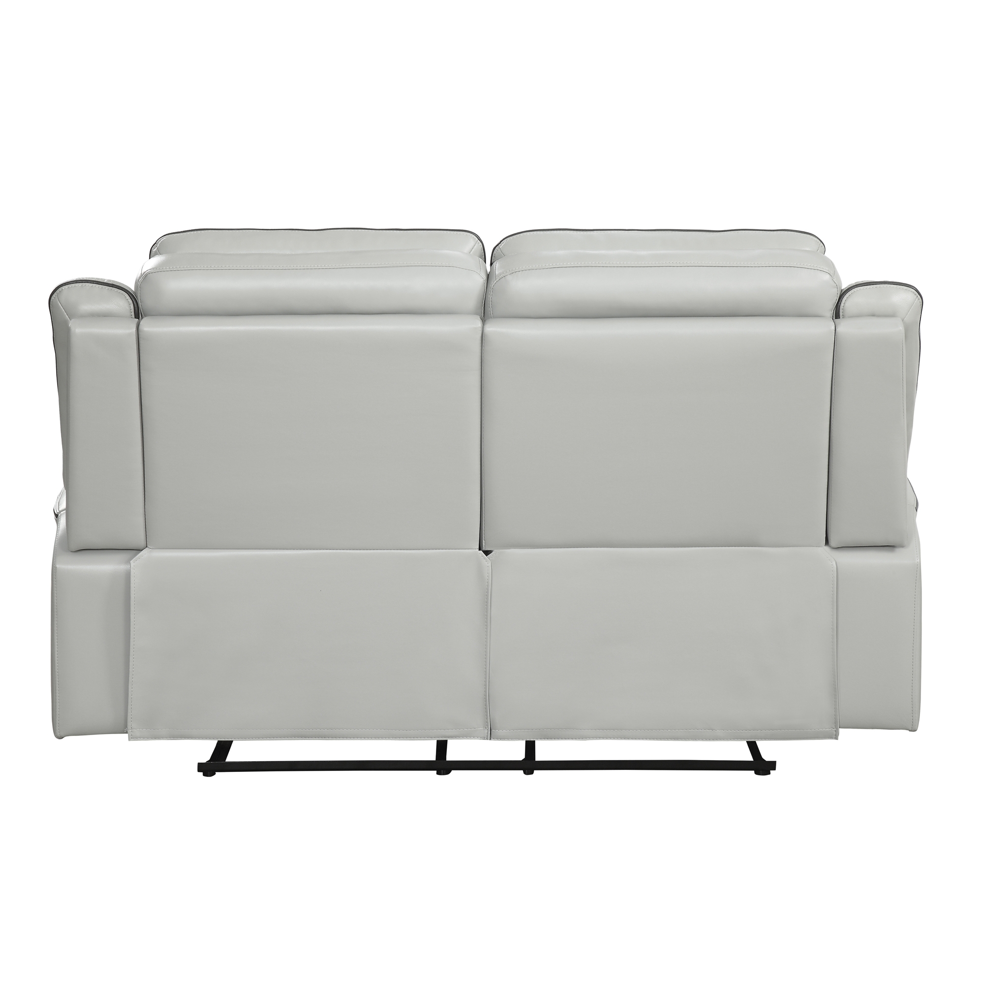 Darwan Leather Gel Match Double Lay Flat Reclining Loveseat