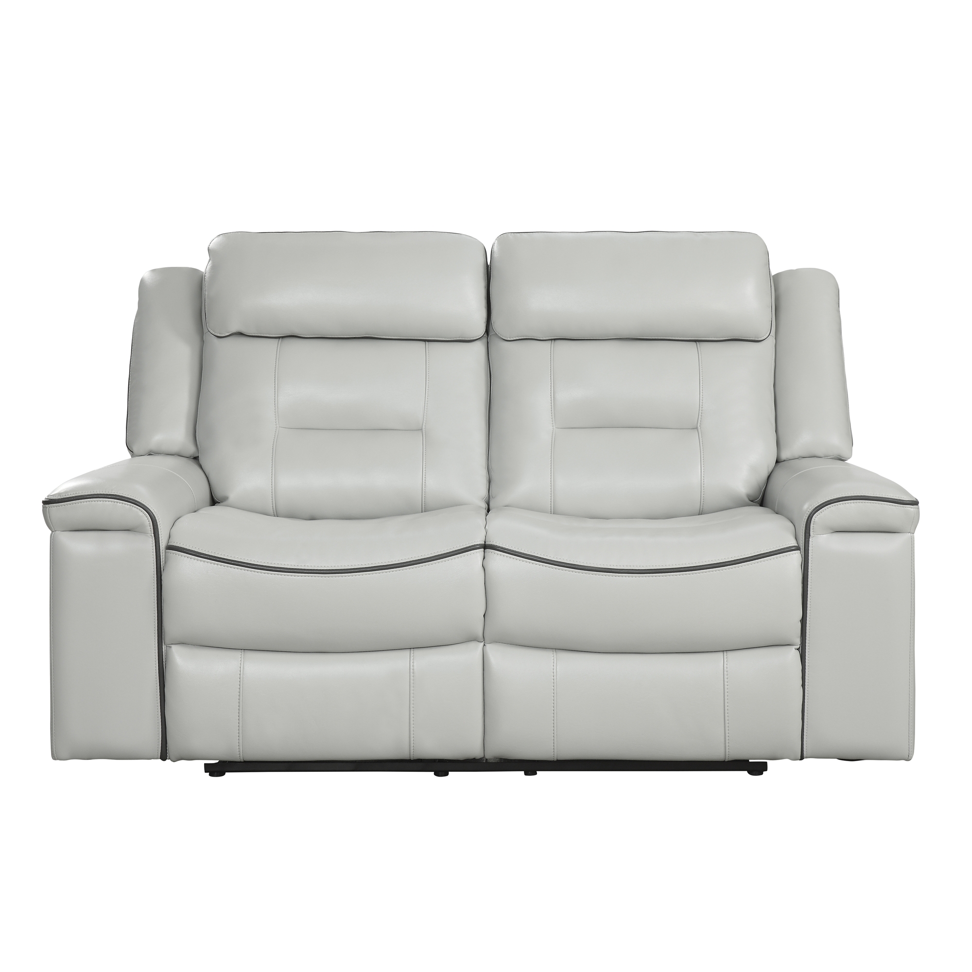 Darwan Leather Gel Match Double Lay Flat Reclining Loveseat