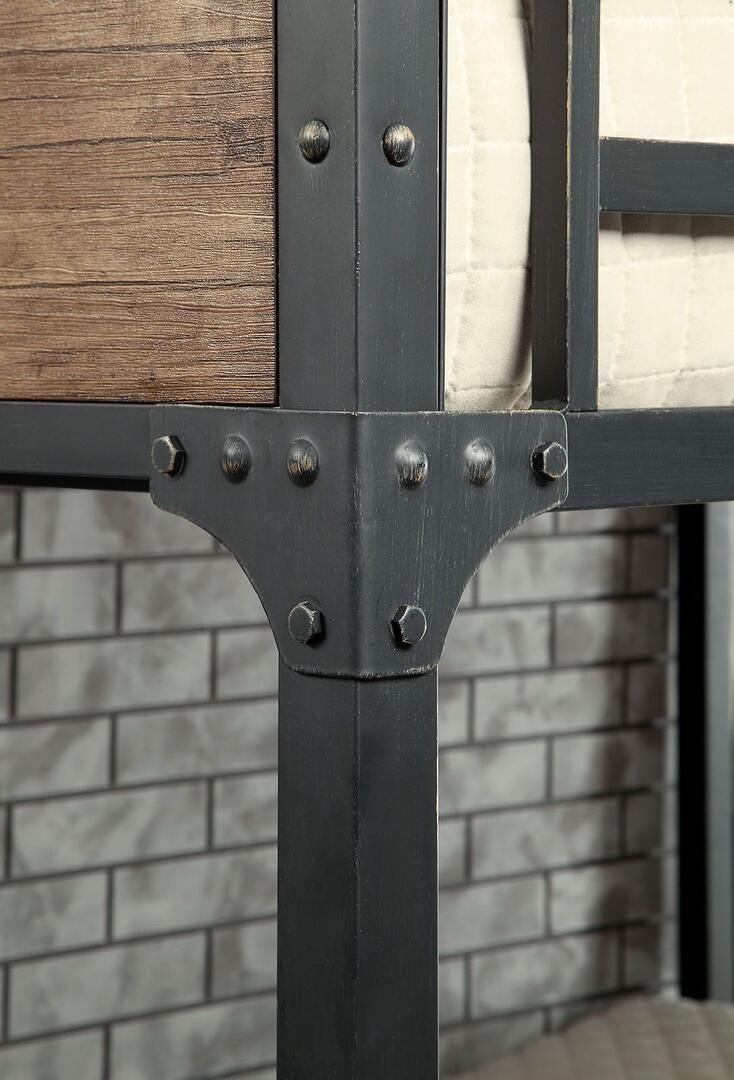 Clapton Metal/Wood Bunk Bed, Full Size