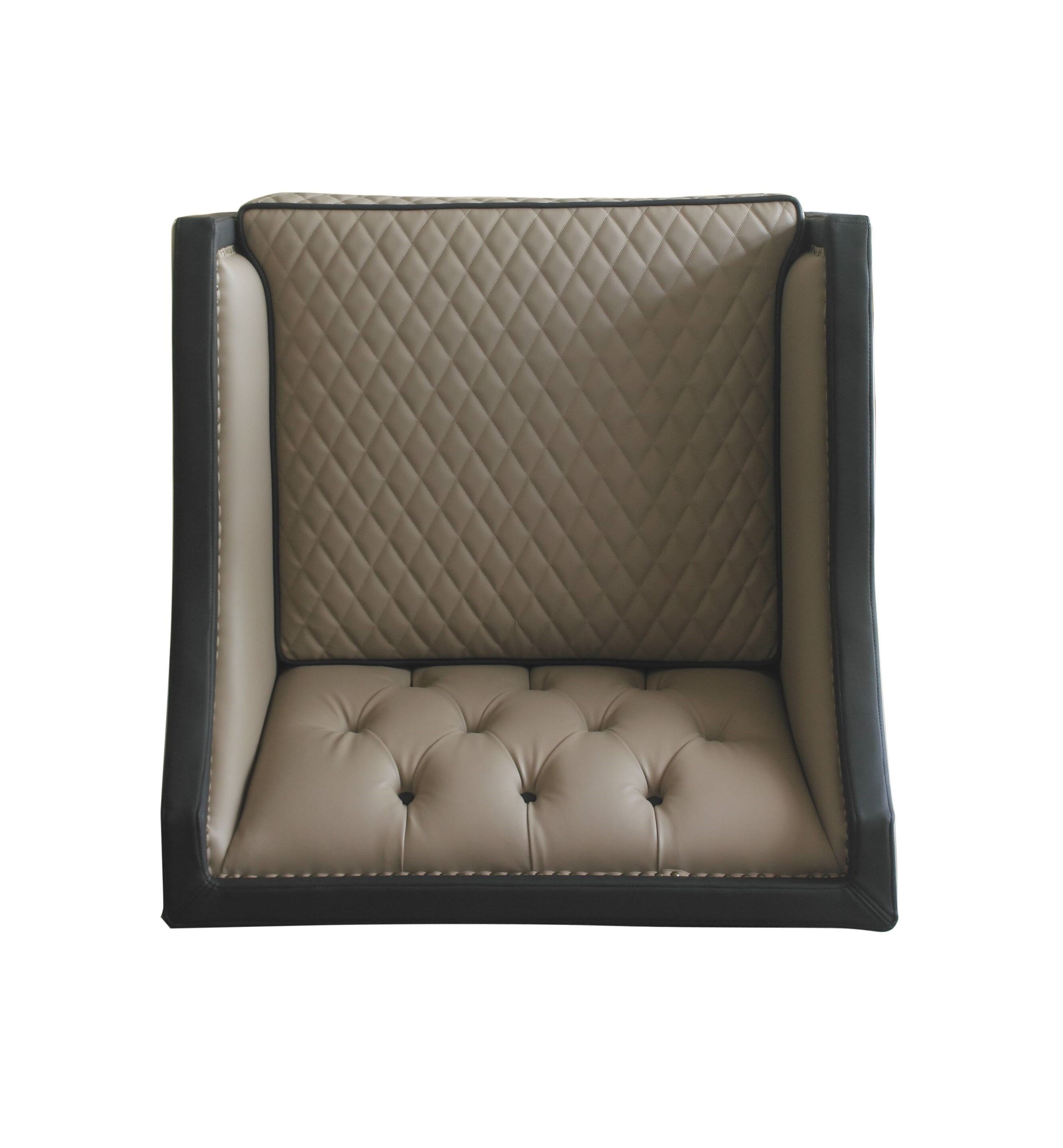 House Beatrice Leather-Aire Tufted Living Room Set