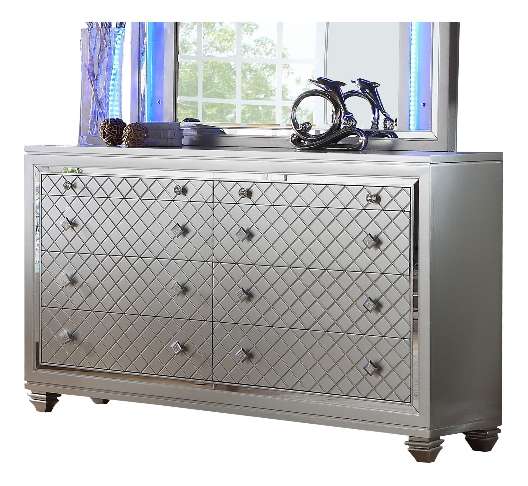 Shiney 8-Drawer Wood Veneer Dresser