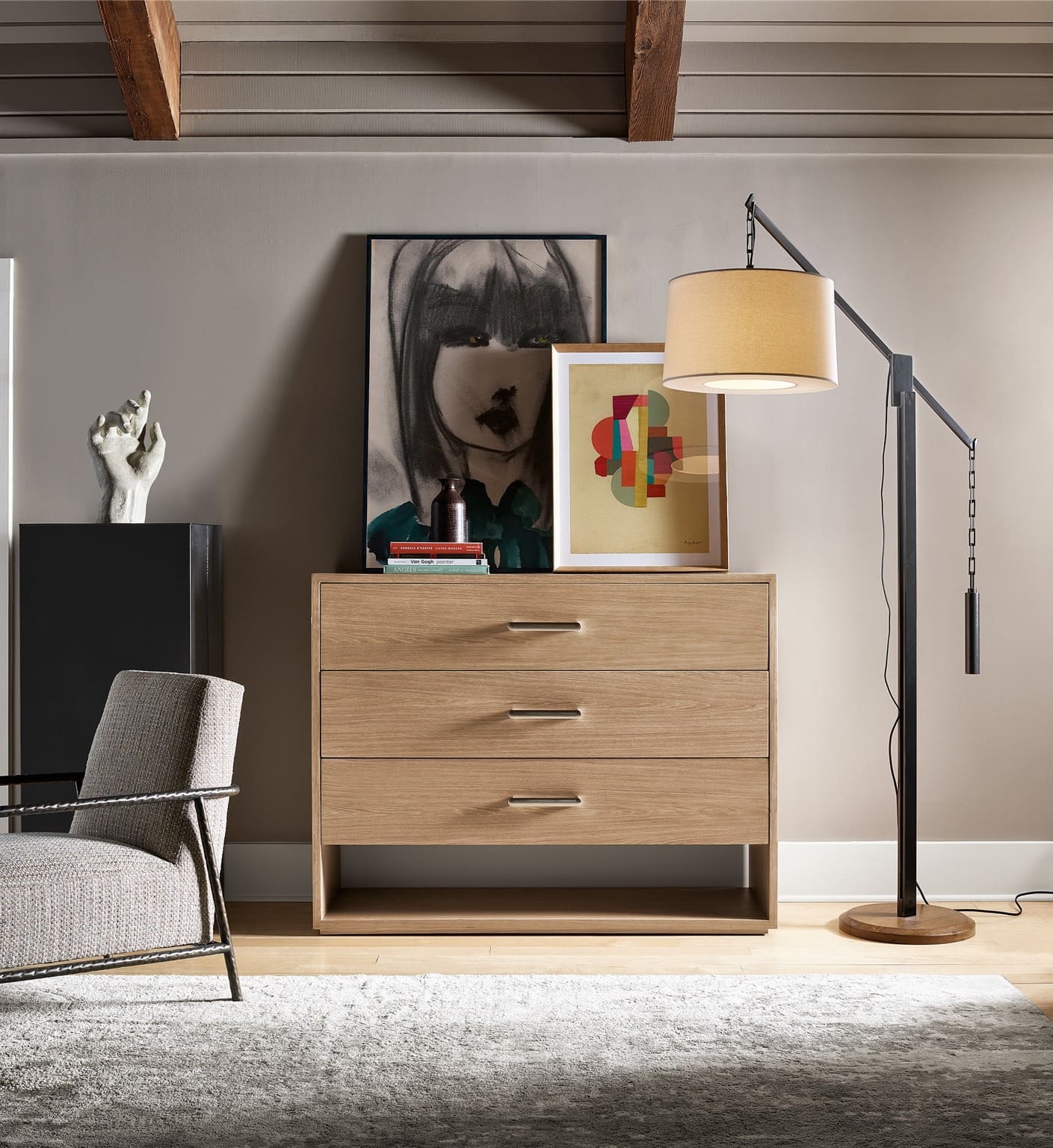 Vista Wood Dresser w/3 Drawers