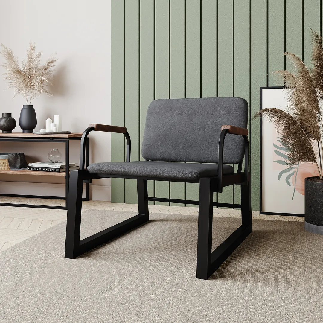 Whythe PU Leather Low Accent Chair 1.0 