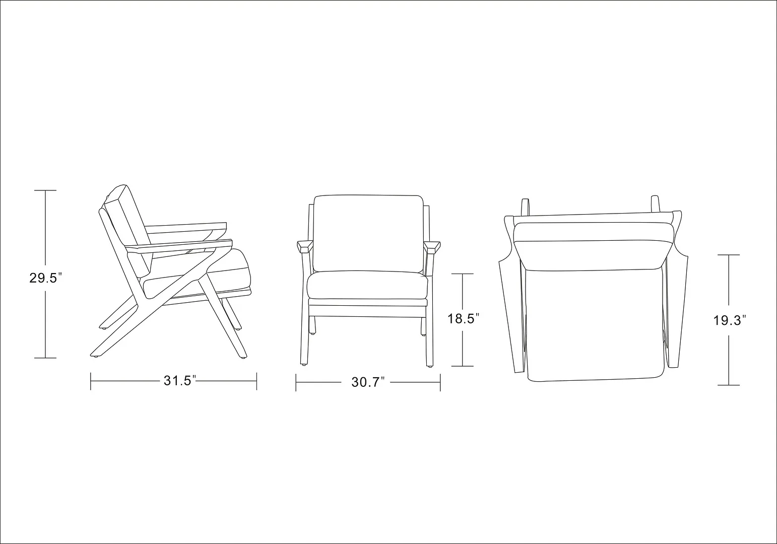 Martelle Twill Weave Accent Chair