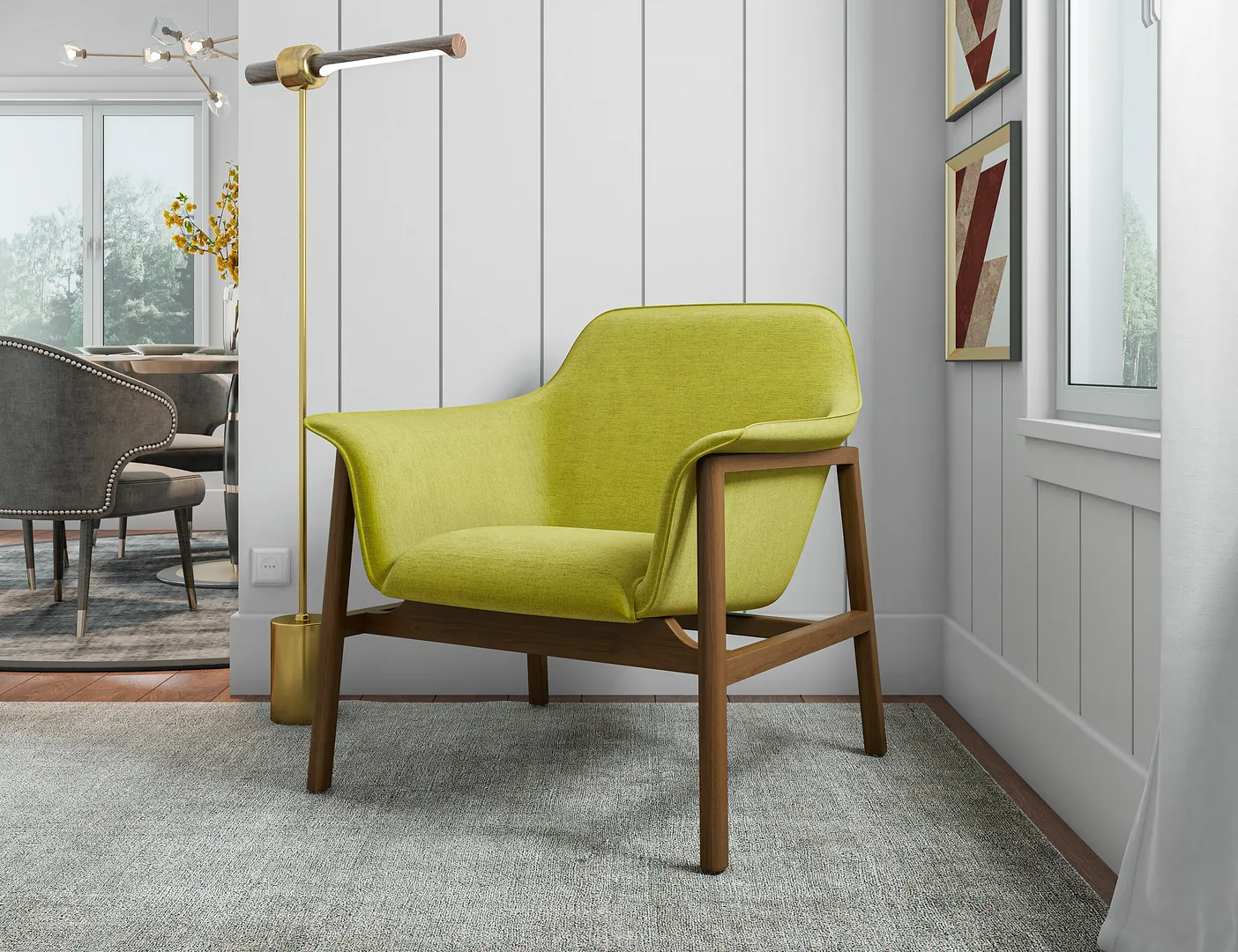 Miller Linen Weave Accent Chair