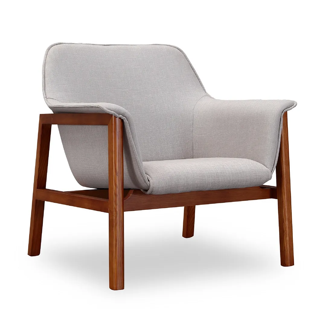 Miller Linen Weave Accent Chair - Thumbnail 3