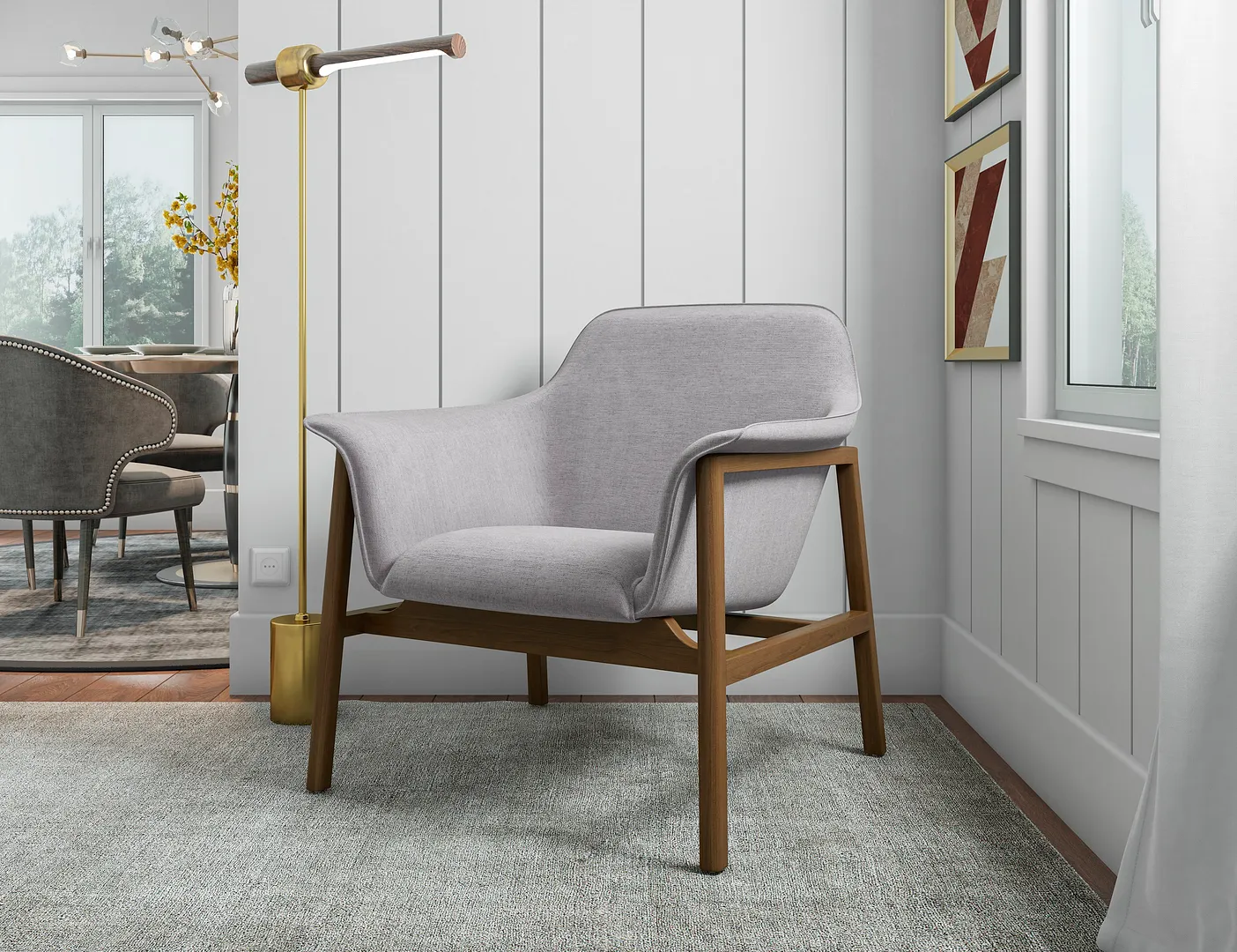 Miller Linen Weave Accent Chair