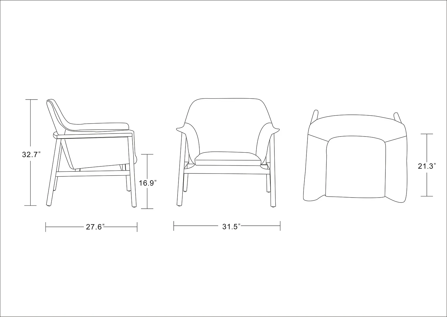 Miller Linen Weave Accent Chair
