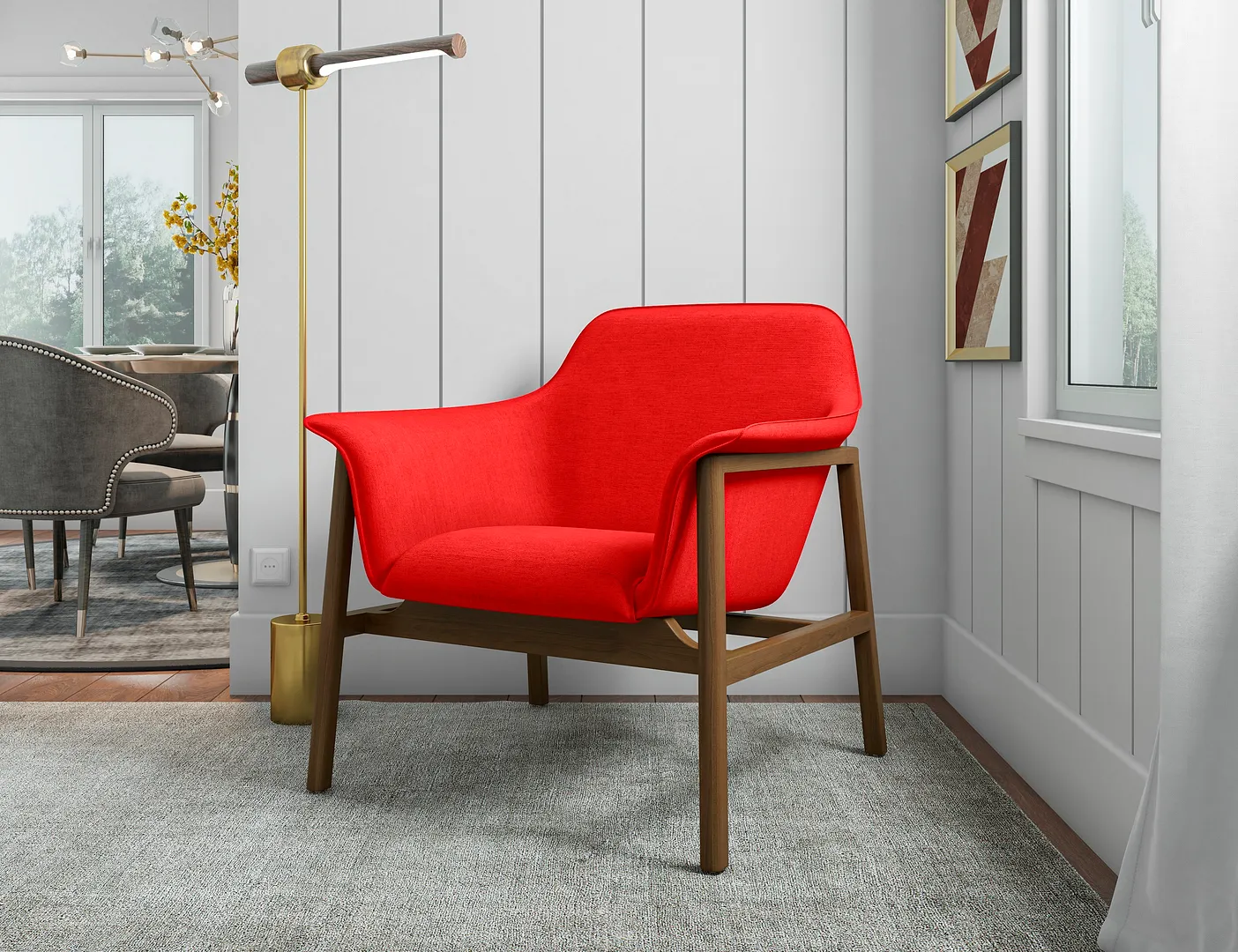 Miller Linen Weave Accent Chair