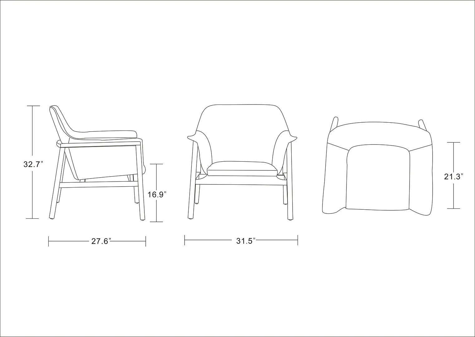 Miller Linen Weave Accent Chair