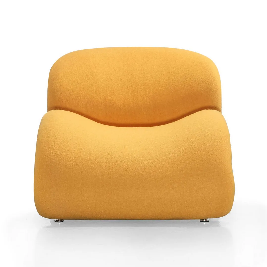 Rosebud Wool Blend Accent Chair, Yellow