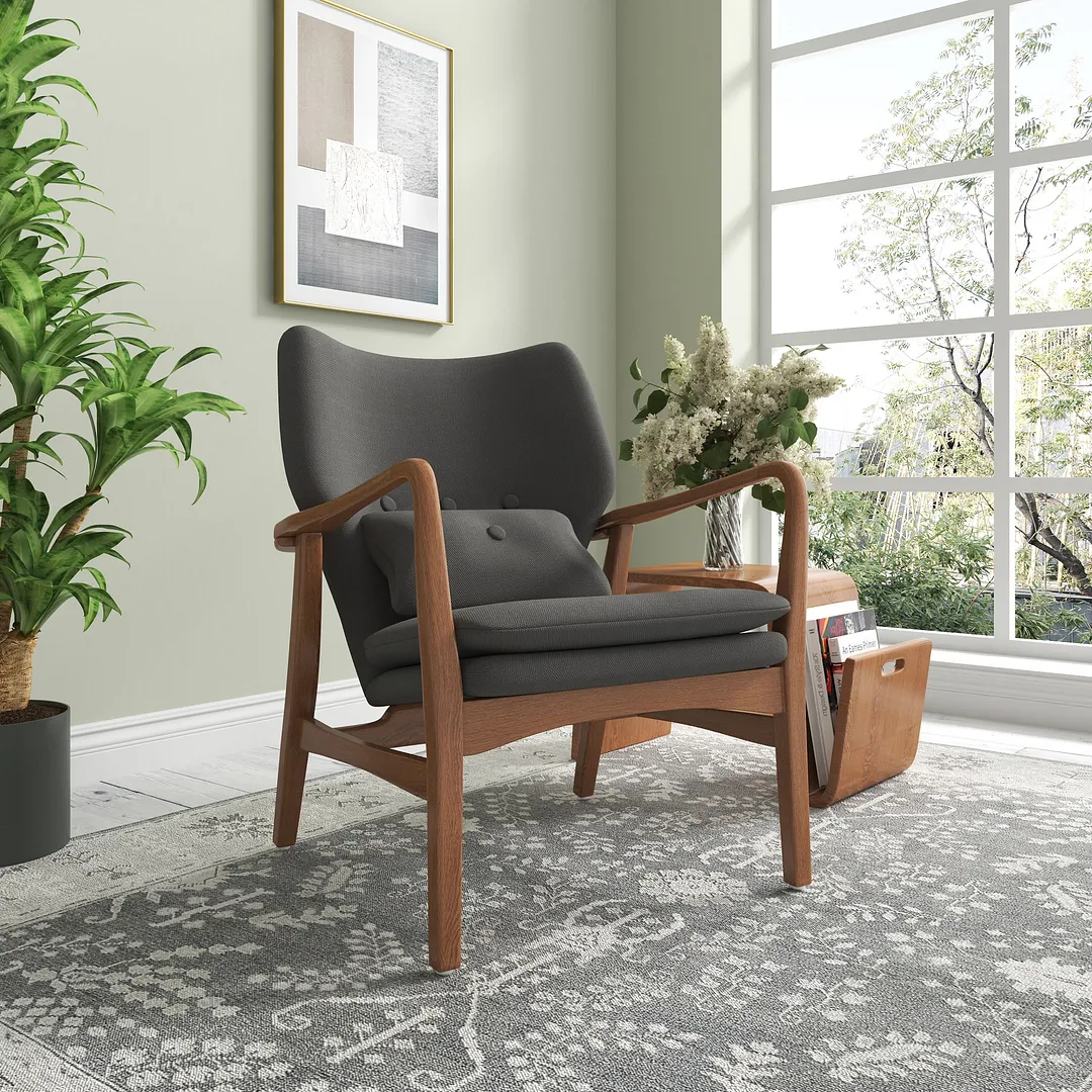 Bradley Linen Weave Accent Chair