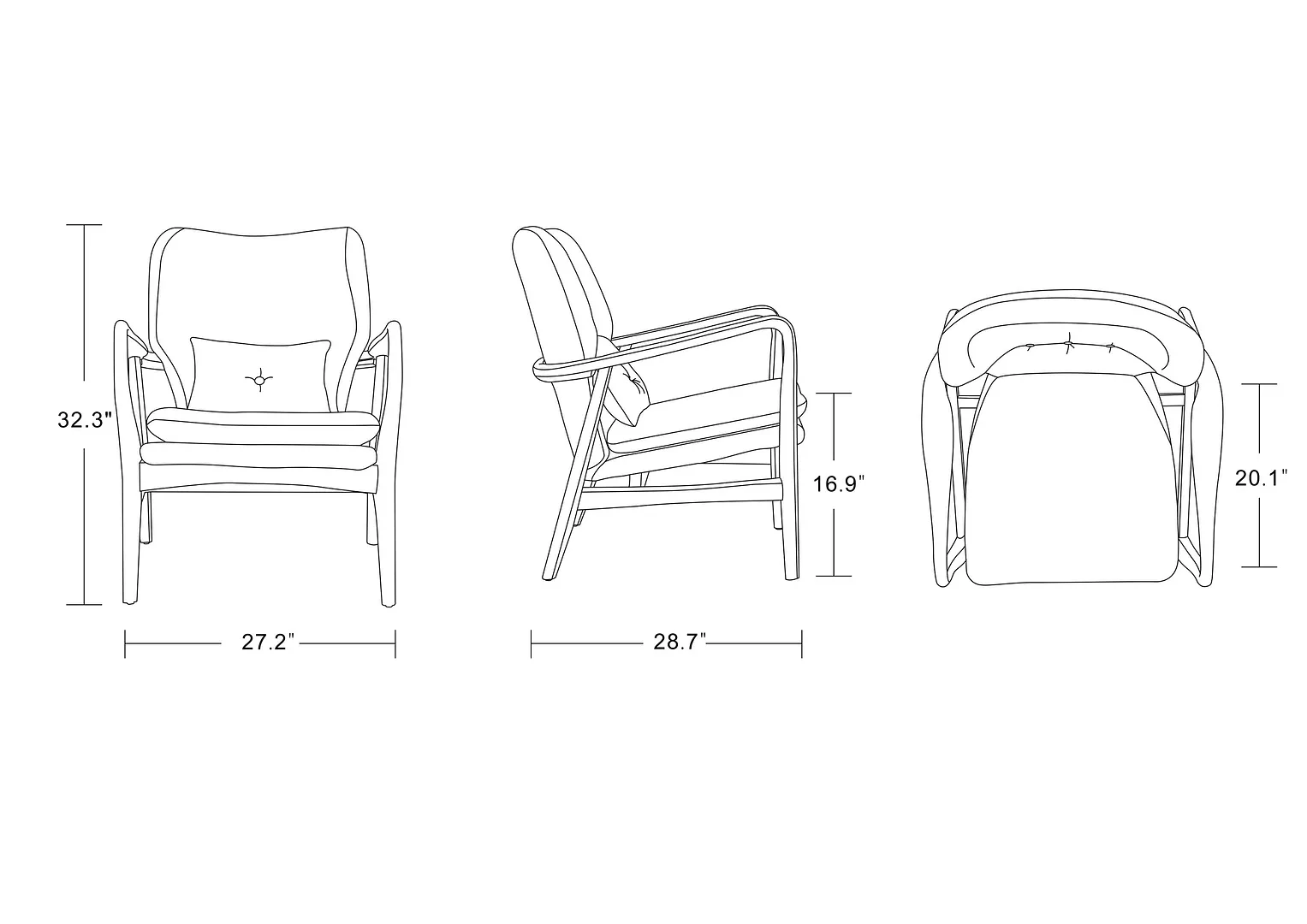 Bradley Linen Weave Accent Chair