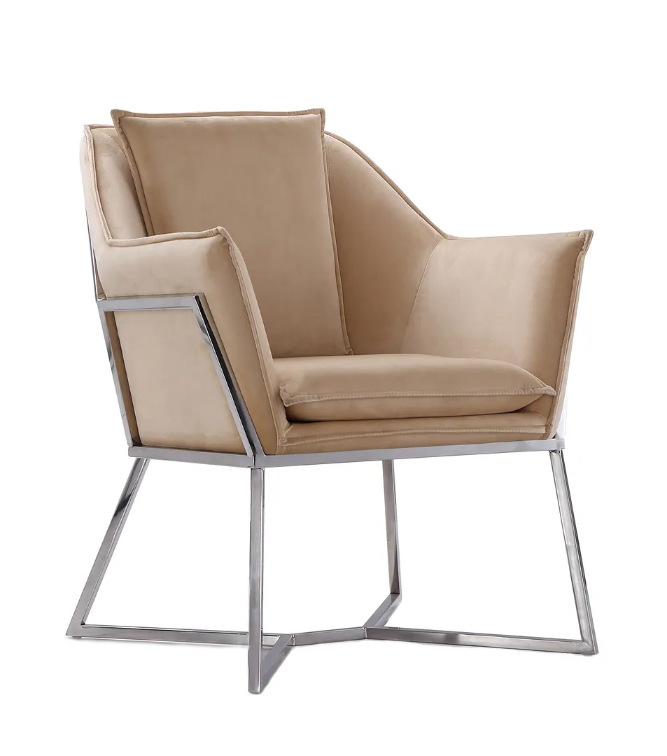 Origami Velvet Accent Chair