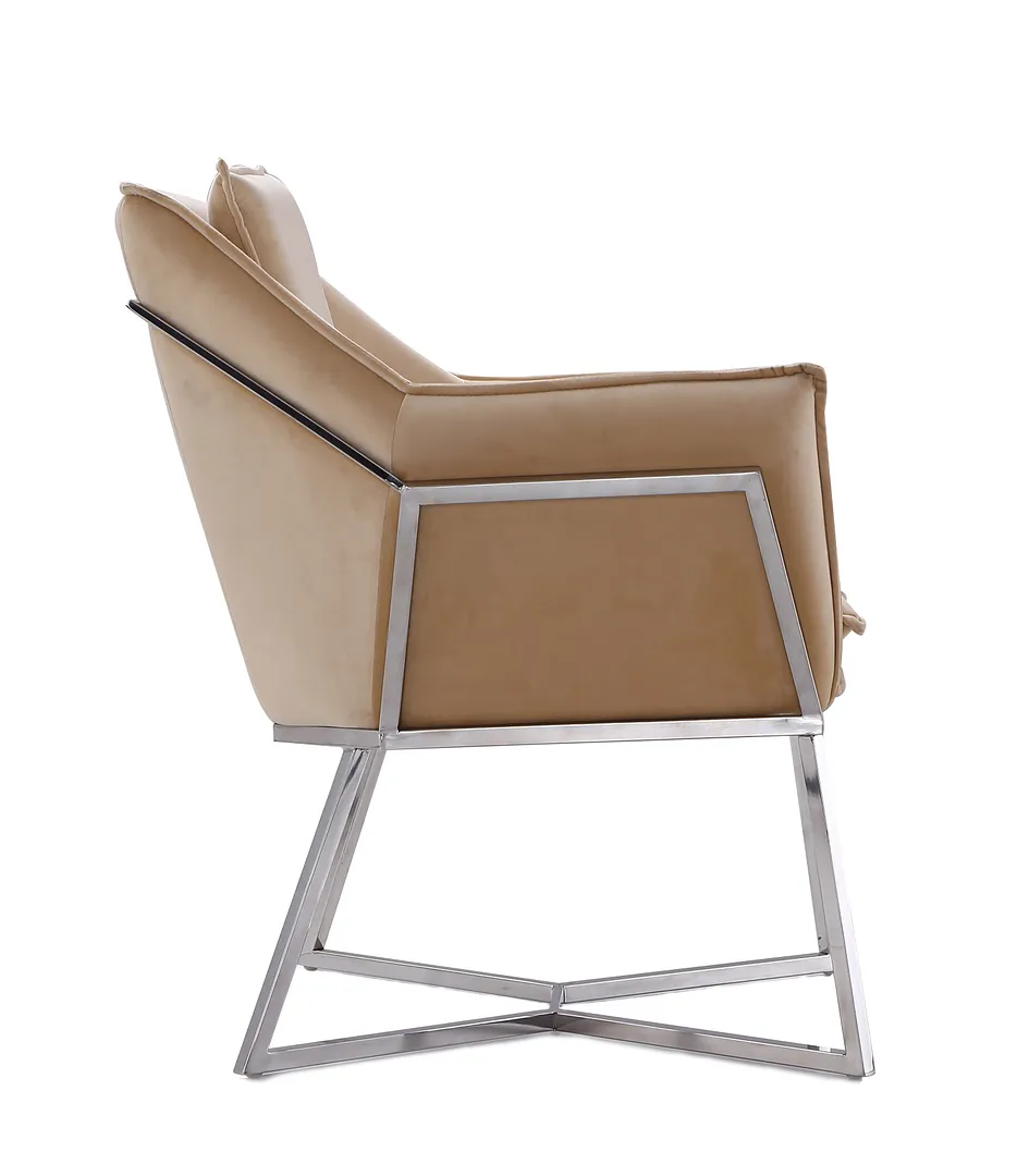 Origami Velvet Accent Chair