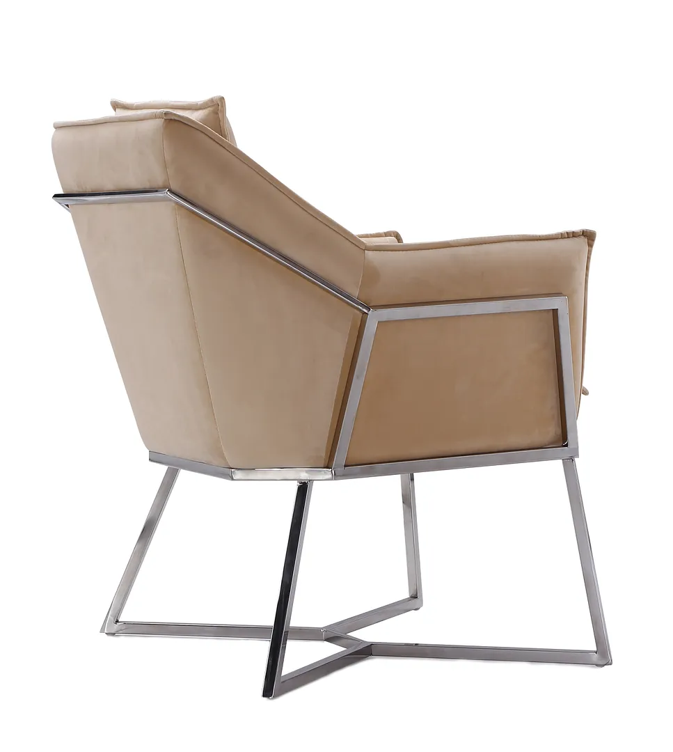 Origami Velvet Accent Chair