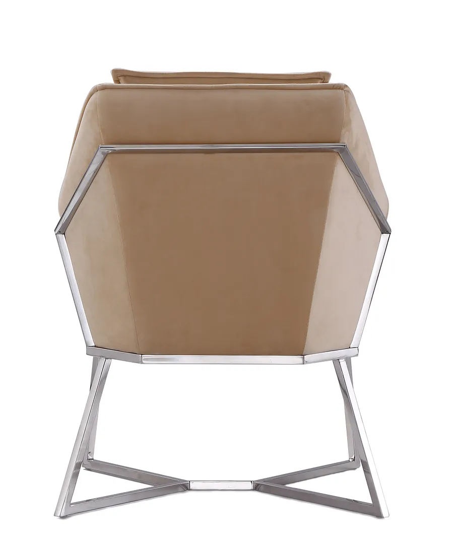 Origami Velvet Accent Chair