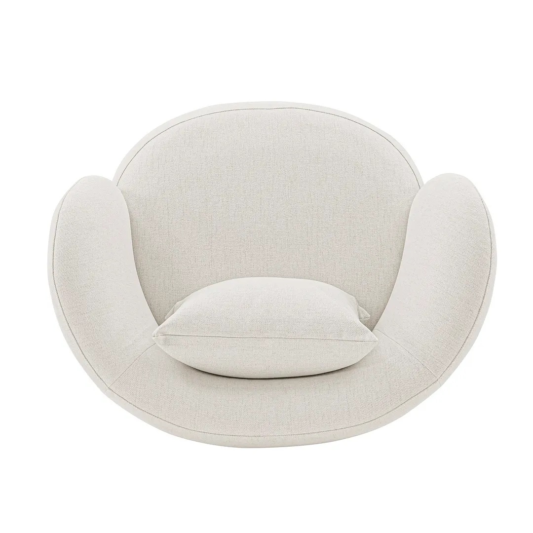 Siri Linen Weave Accent Chair w/Pillows 