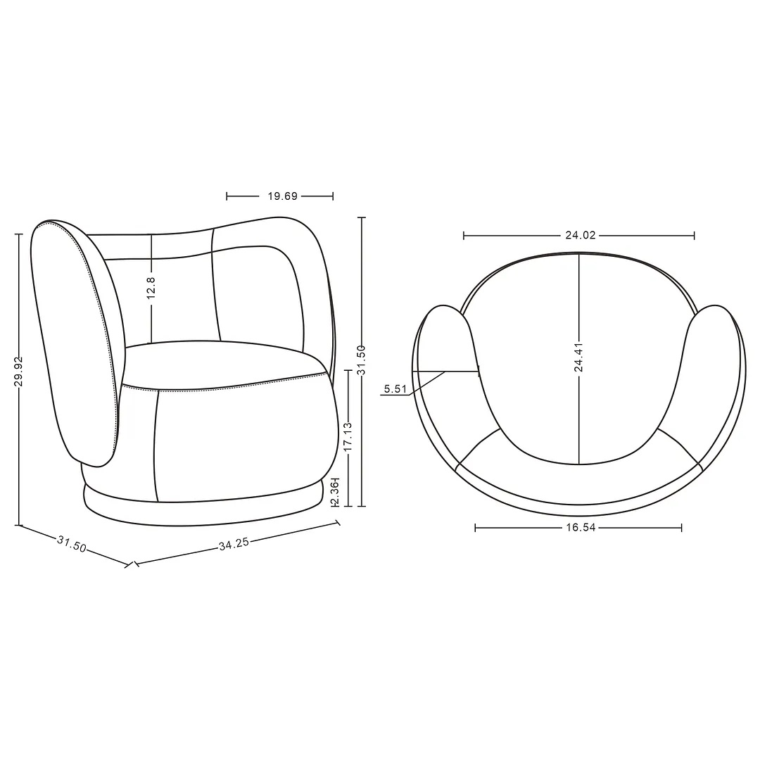 Siri Linen Weave Accent Chair w/Pillows 
