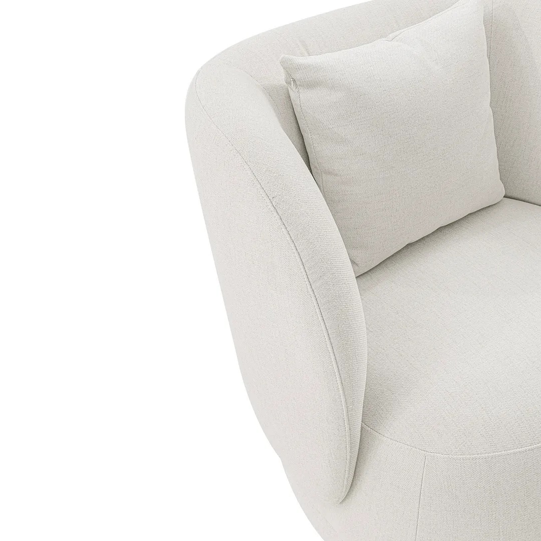 Siri Linen Weave Accent Chair w/Pillows 