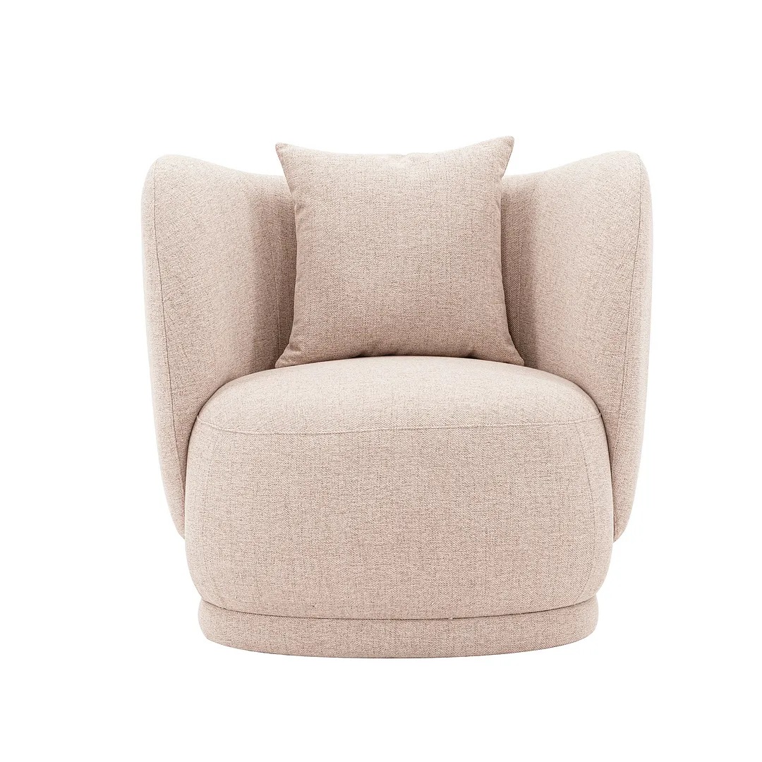 Siri Linen Weave Accent Chair w/Pillows 