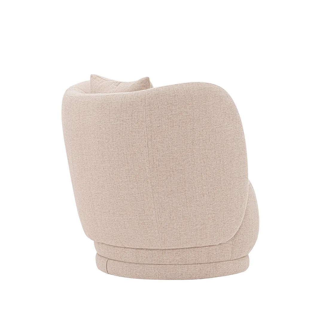 Siri Linen Weave Accent Chair w/Pillows 