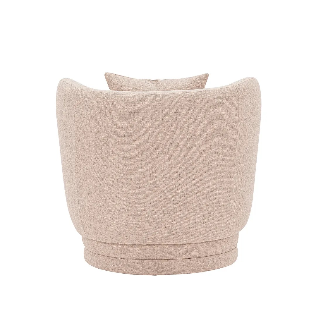 Siri Linen Weave Accent Chair w/Pillows 