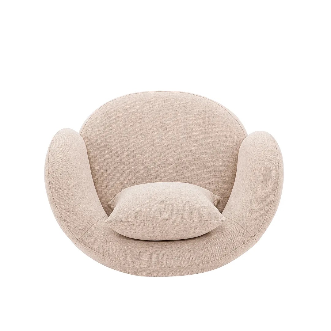 Siri Linen Weave Accent Chair w/Pillows 