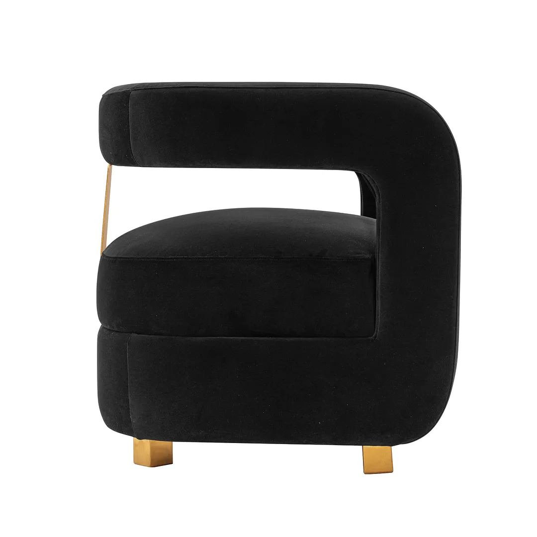 Manhattan Comfort Modern Amirah Velvet Accent Chair In White