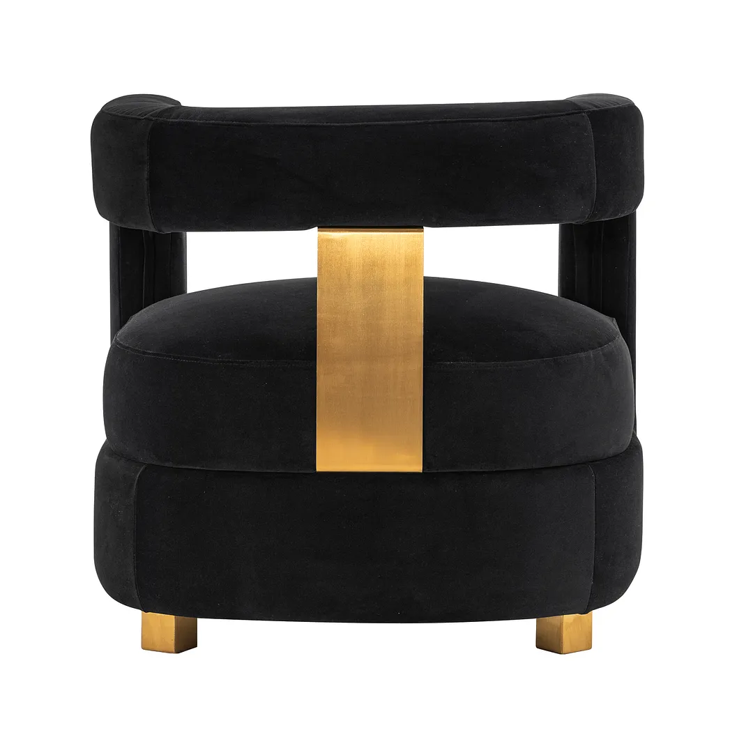Modern Velvet Upholstered Accent Chair